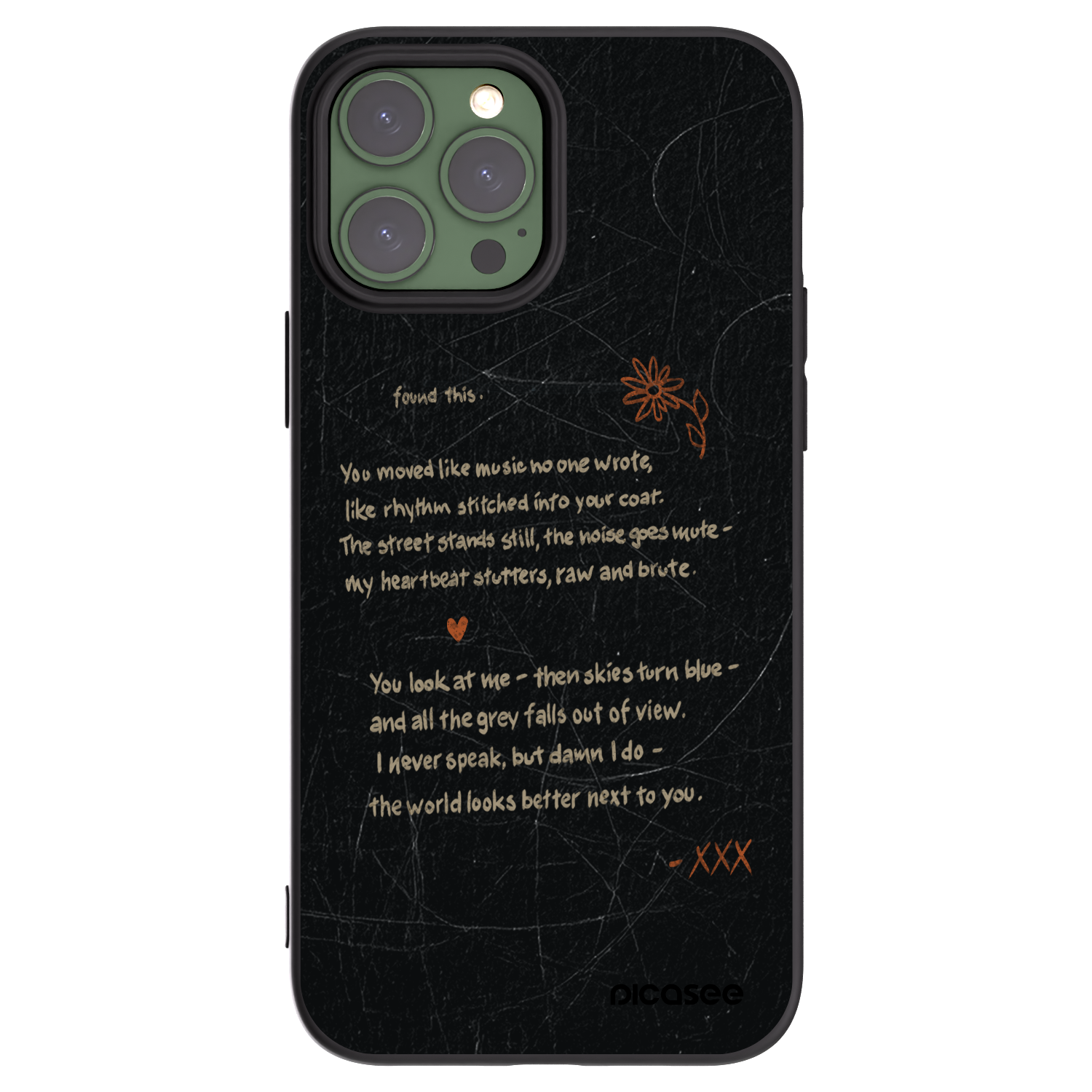 Picasee silikonowe czarne etui na Apple iPhone 13 Pro Max - POET