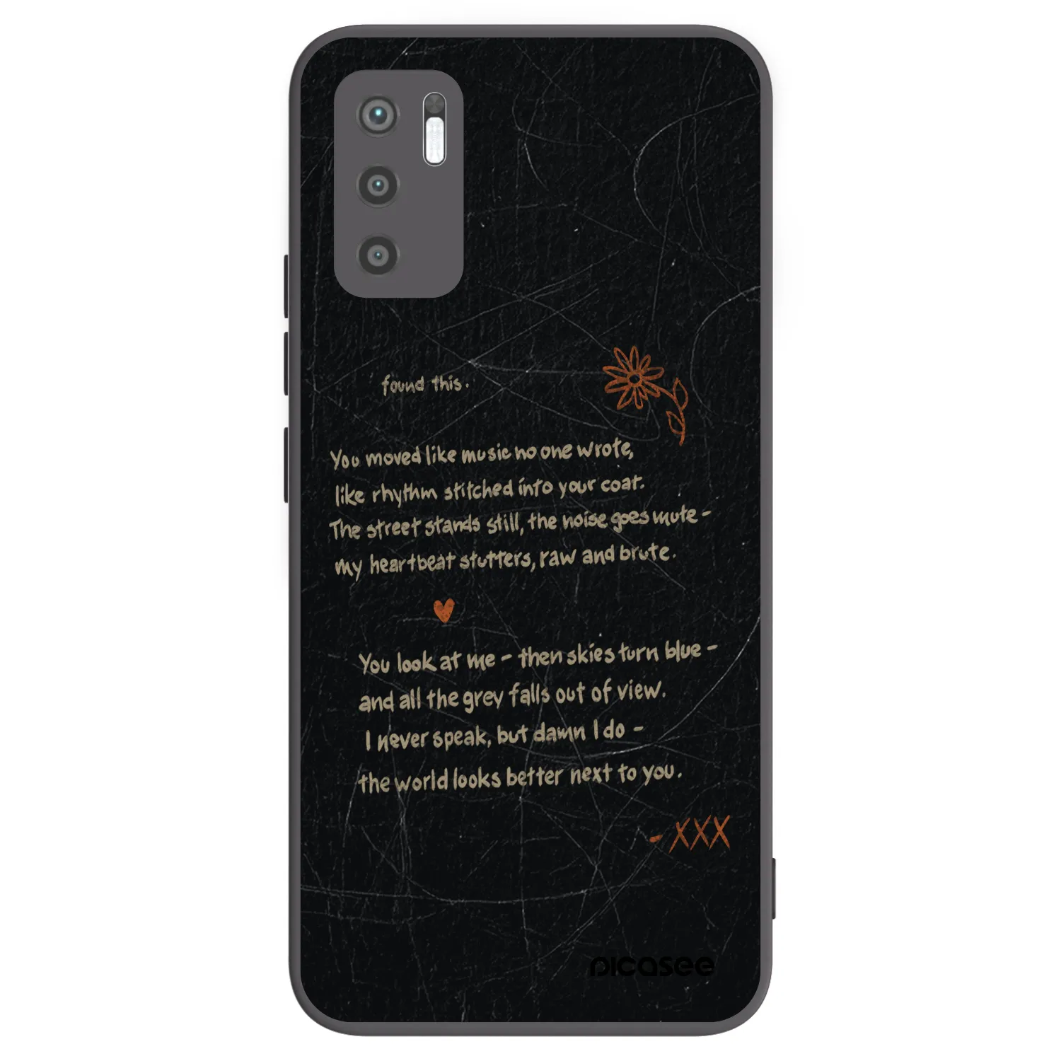Picasee silikonowe czarne etui na Xiaomi Redmi Note 10 5G - POET