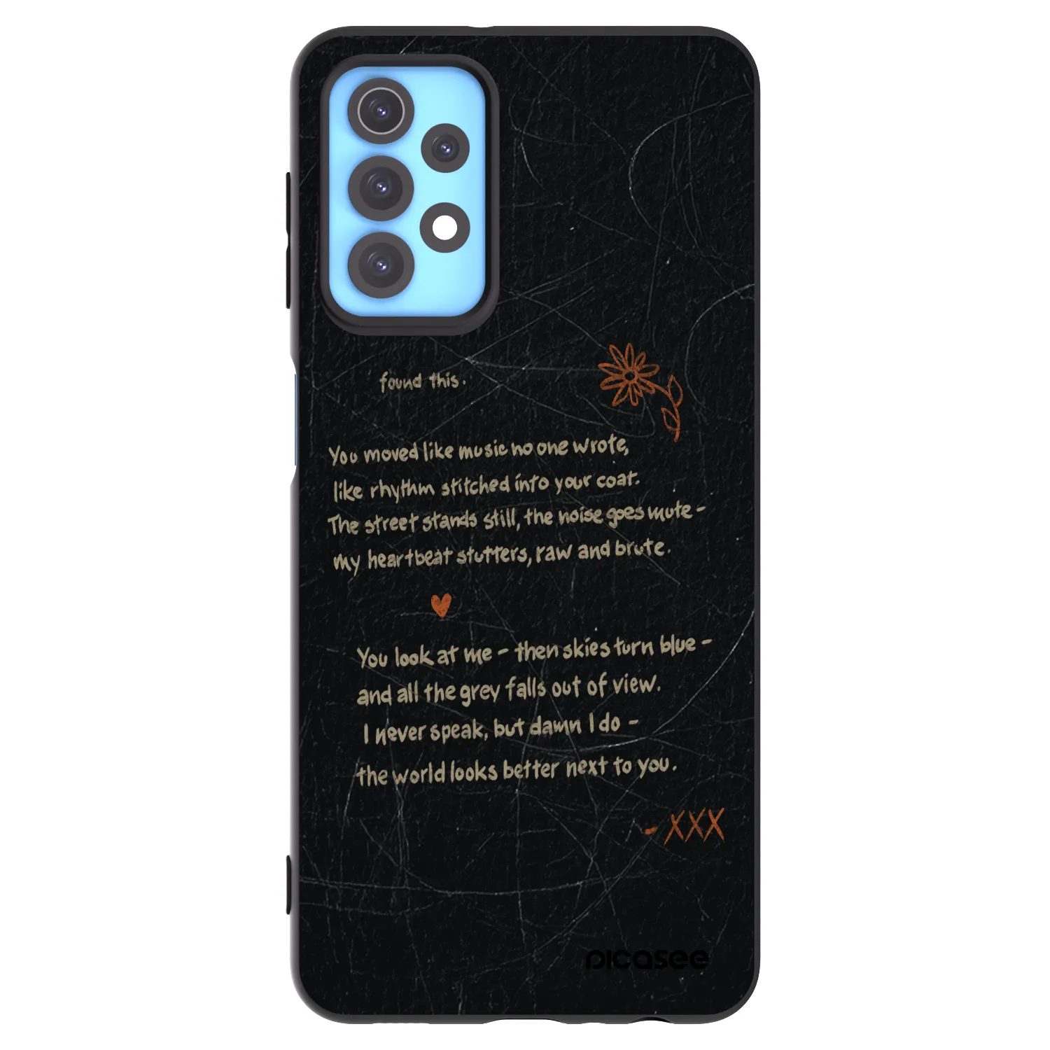 Picasee silikonowe czarne etui na Samsung Galaxy A32 4G SM-A325F - POET