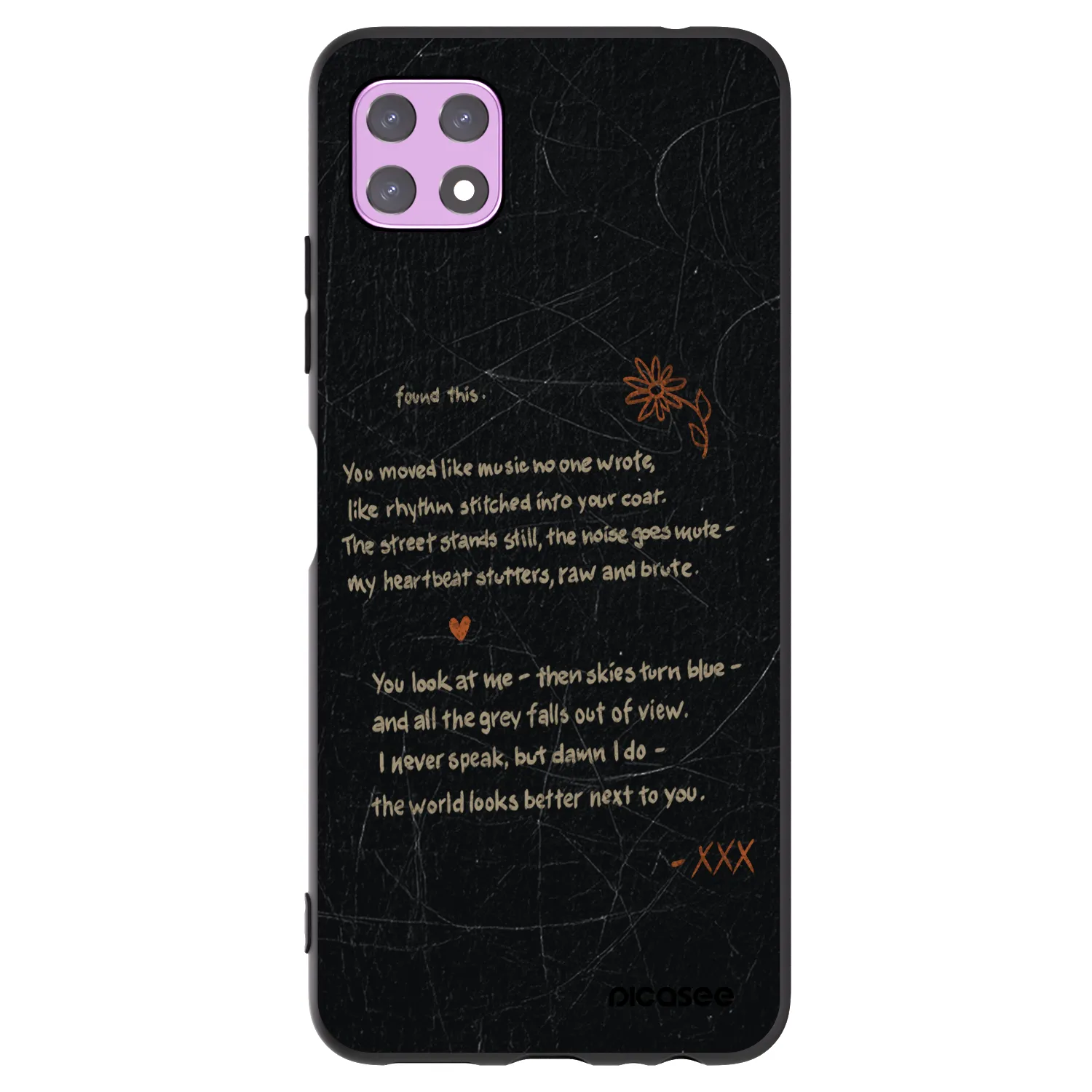 Picasee silikonowe czarne etui na Samsung Galaxy A22 A226B 5G - POET