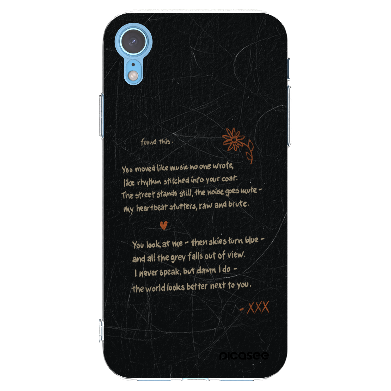 Picasee silikonowe przeźroczyste etui na Apple iPhone XR - POET