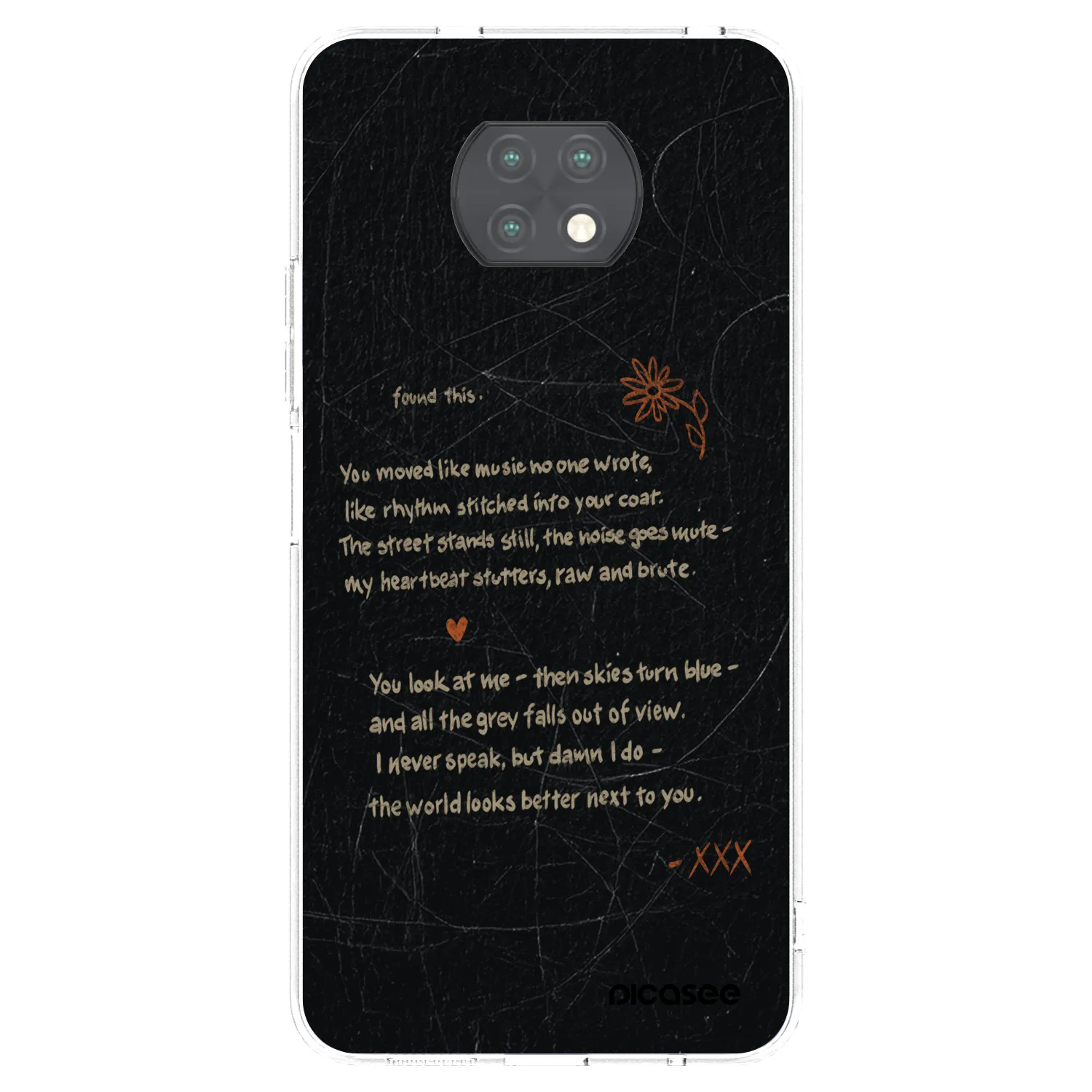 Picasee silikonowe przeźroczyste etui na Xiaomi Redmi Note 9T - POET