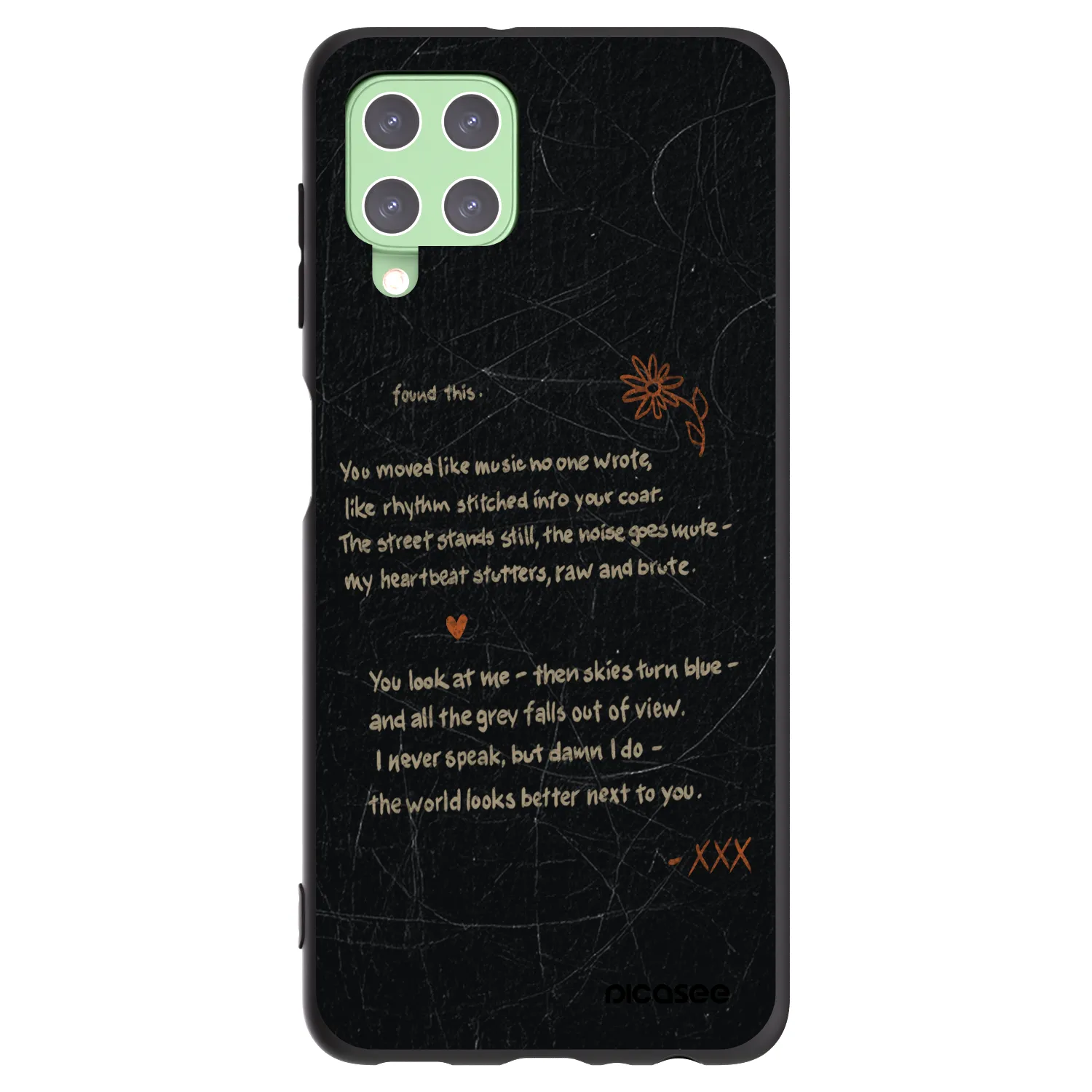 Picasee silikonowe czarne etui na Samsung Galaxy A22 A225F 4G - POET