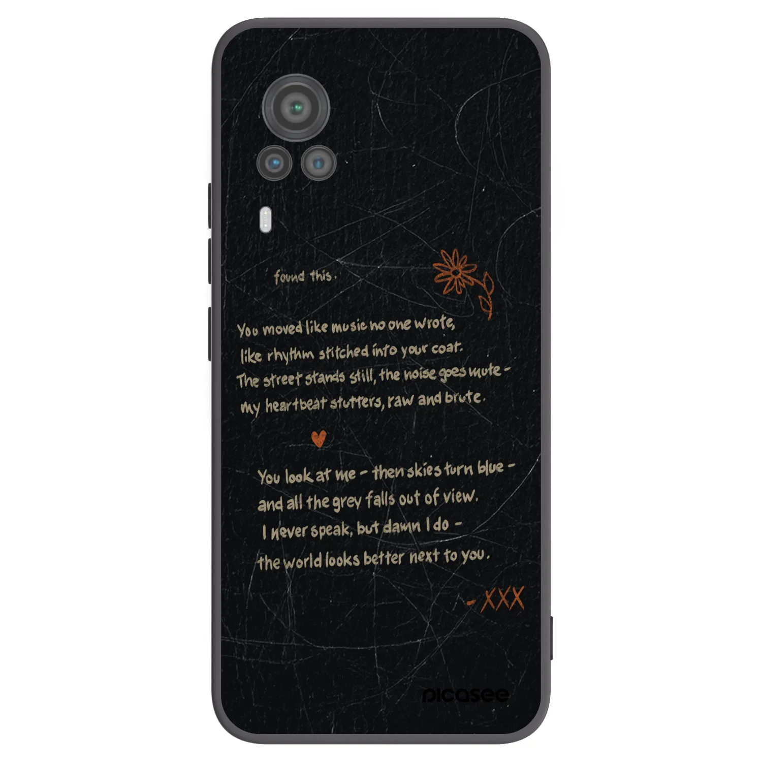 Picasee silikonowe czarne etui na Vivo X60 Pro 5G - POET