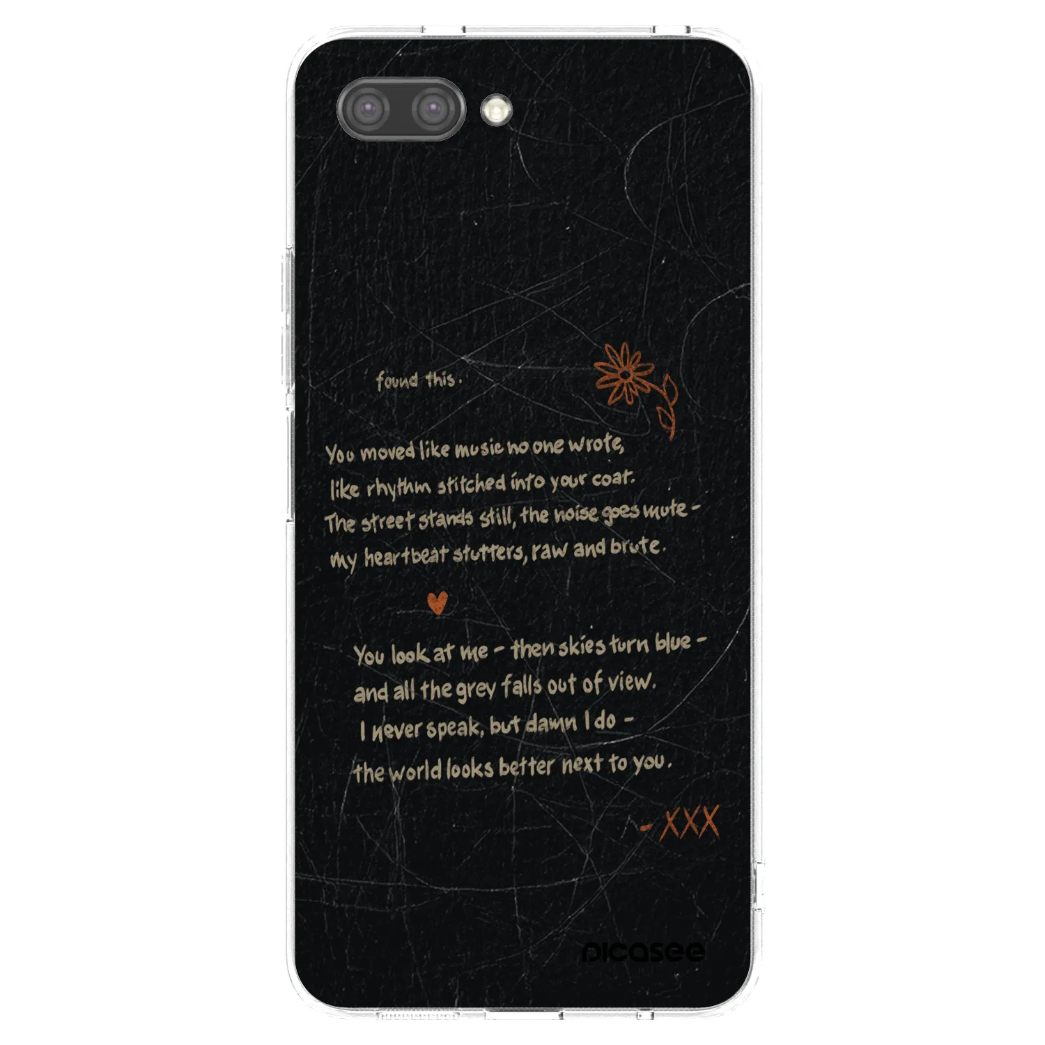 Picasee silikonowe przeźroczyste etui na Honor 10 - POET