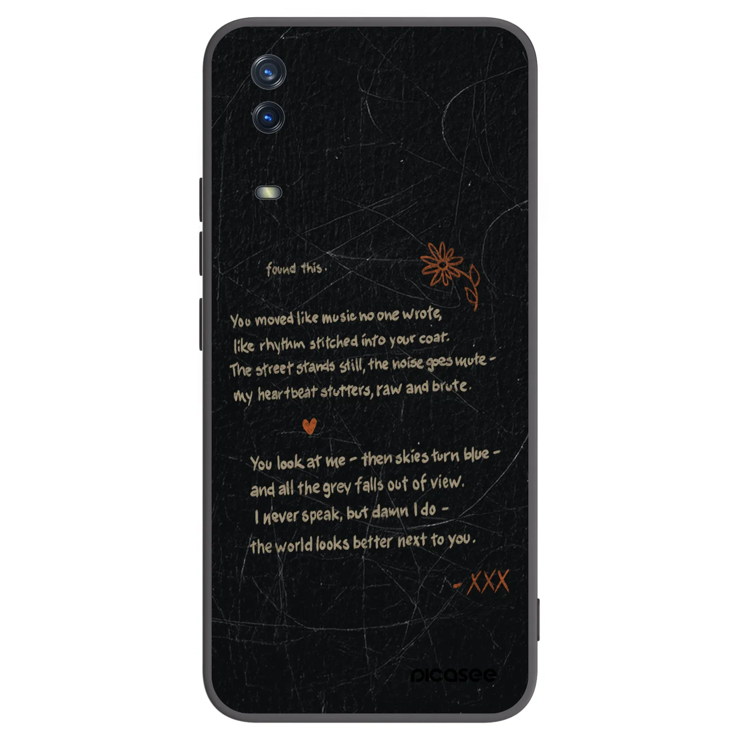 Picasee silikonowe czarne etui na Vivo Y11s - POET
