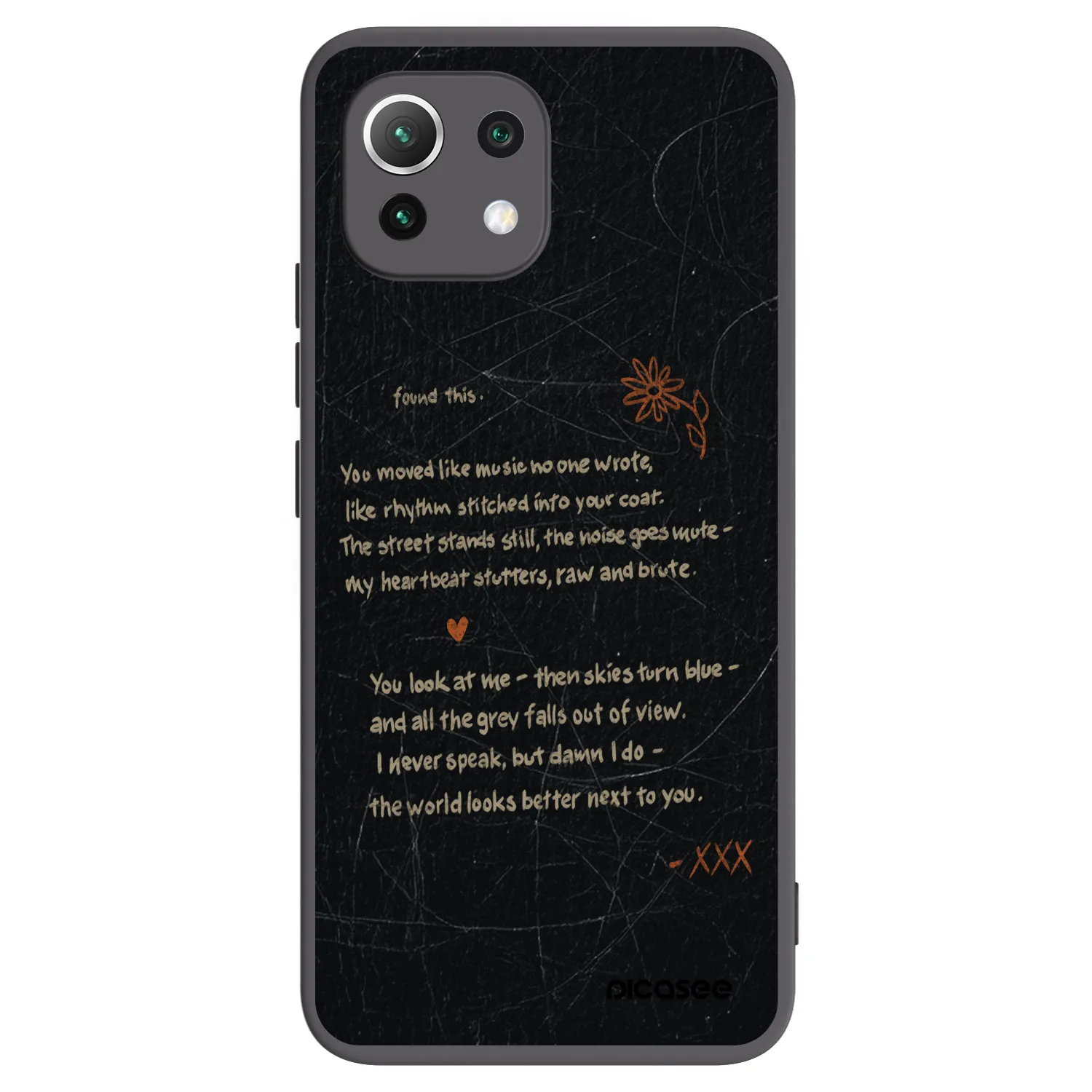 Picasee silikonowe czarne etui na Xiaomi 11 Lite 5G NE - POET