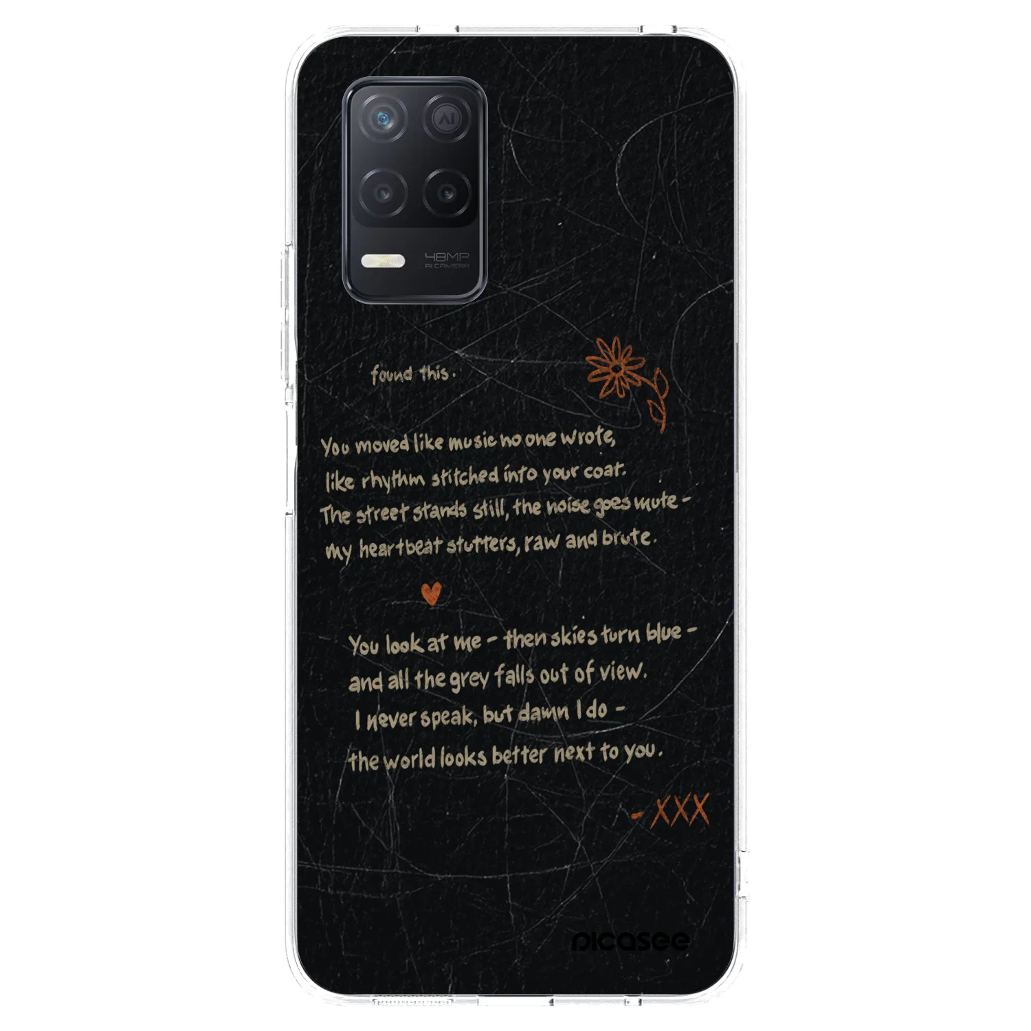 Picasee silikonowe przeźroczyste etui na Realme 8 5G - POET