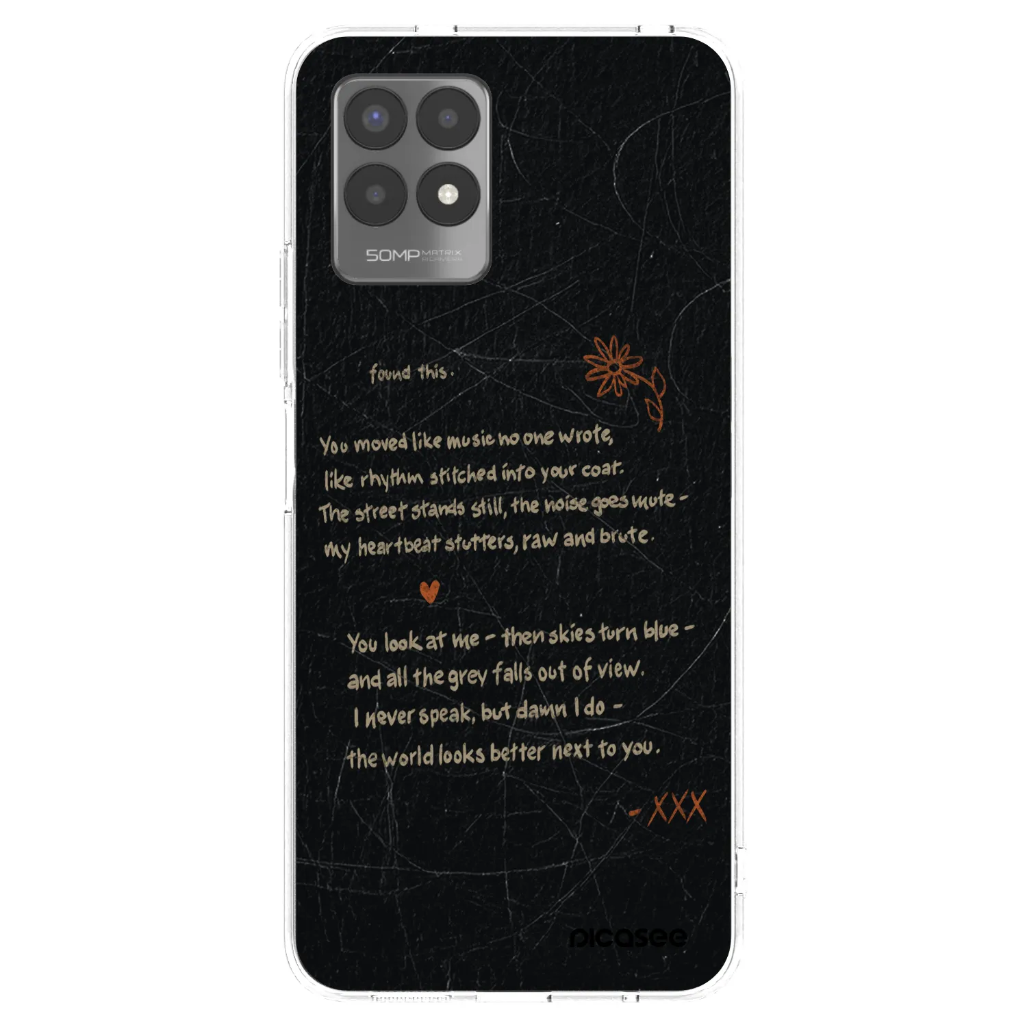 Picasee silikonowe przeźroczyste etui na Realme 8i - POET