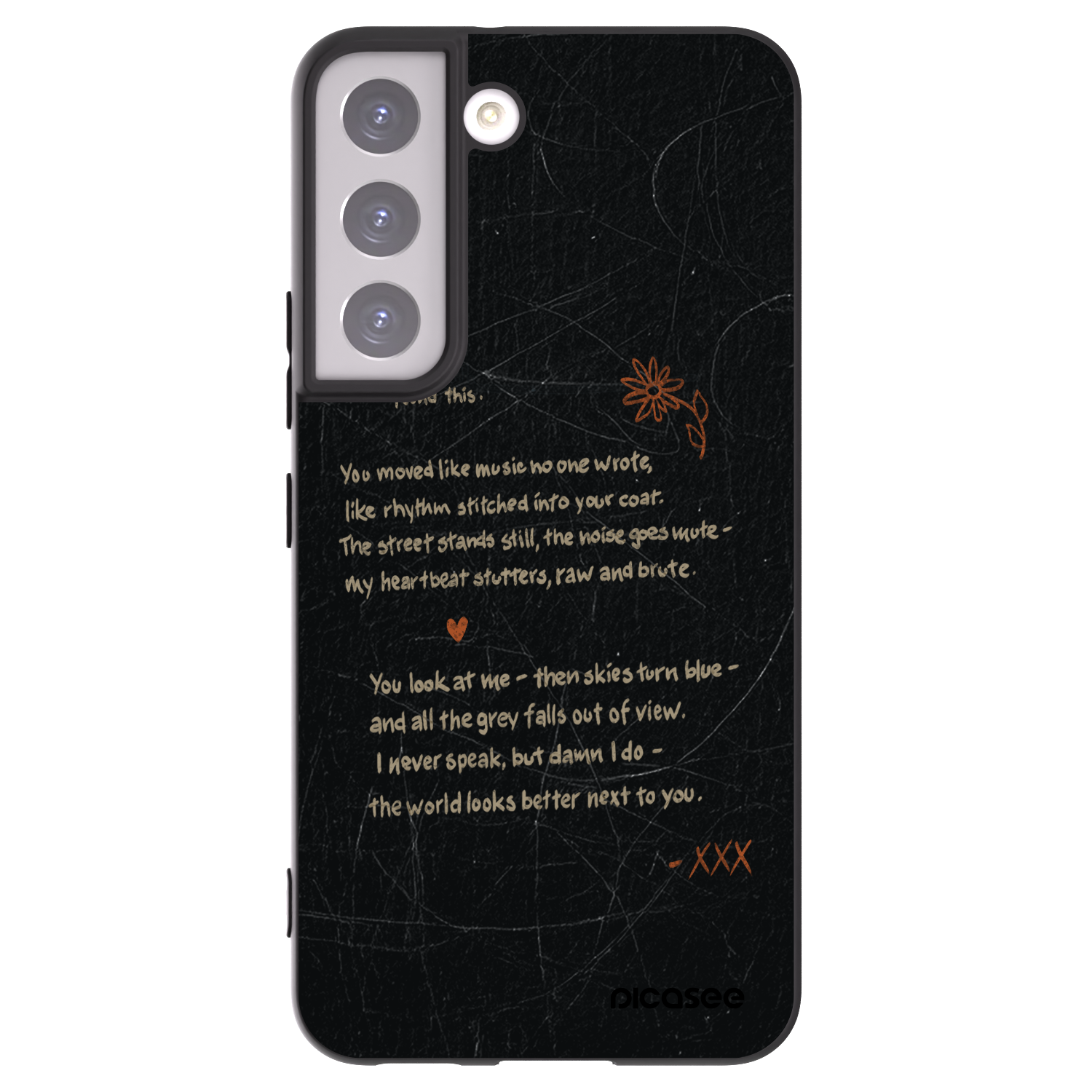 Picasee silikonowe czarne etui na Samsung Galaxy S22 5G - POET