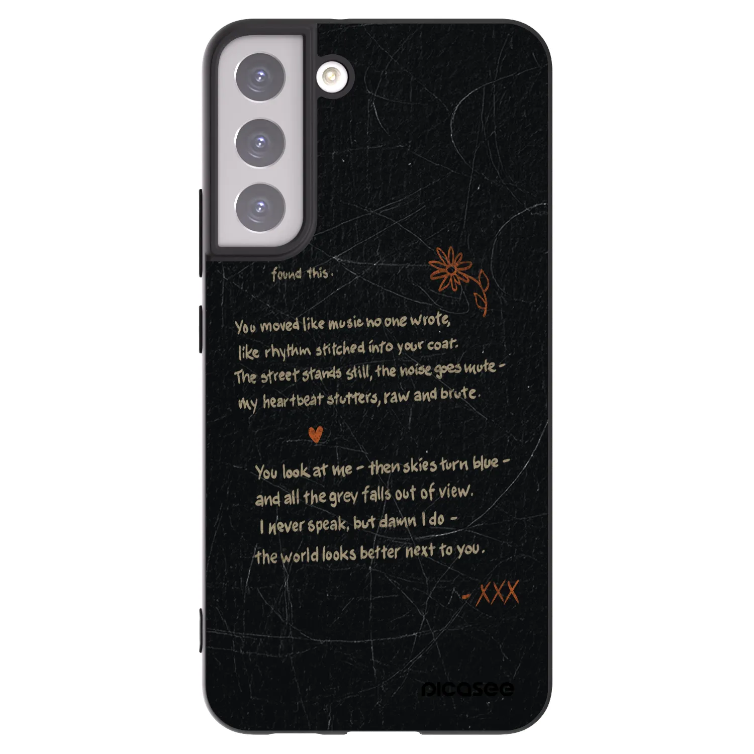 Picasee silikonowe czarne etui na Samsung Galaxy S22+ 5G - POET