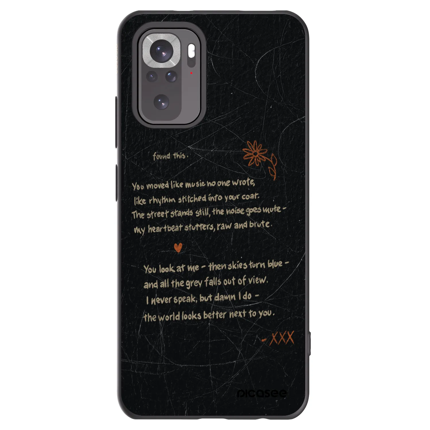 Picasee silikonowe czarne etui na Xiaomi Redmi Note 11S 4G - POET