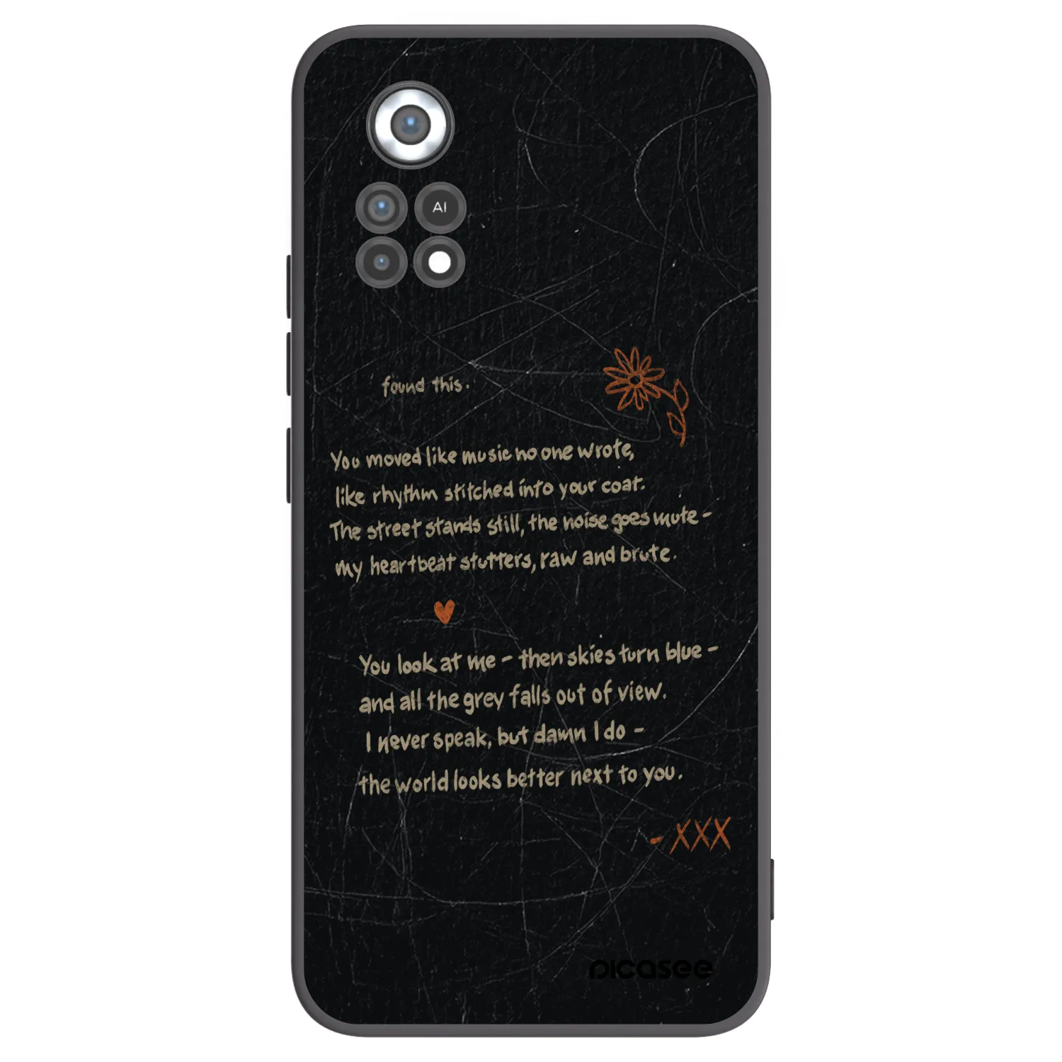 Picasee silikonowe czarne etui na Xiaomi Poco X4 Pro 5G - POET