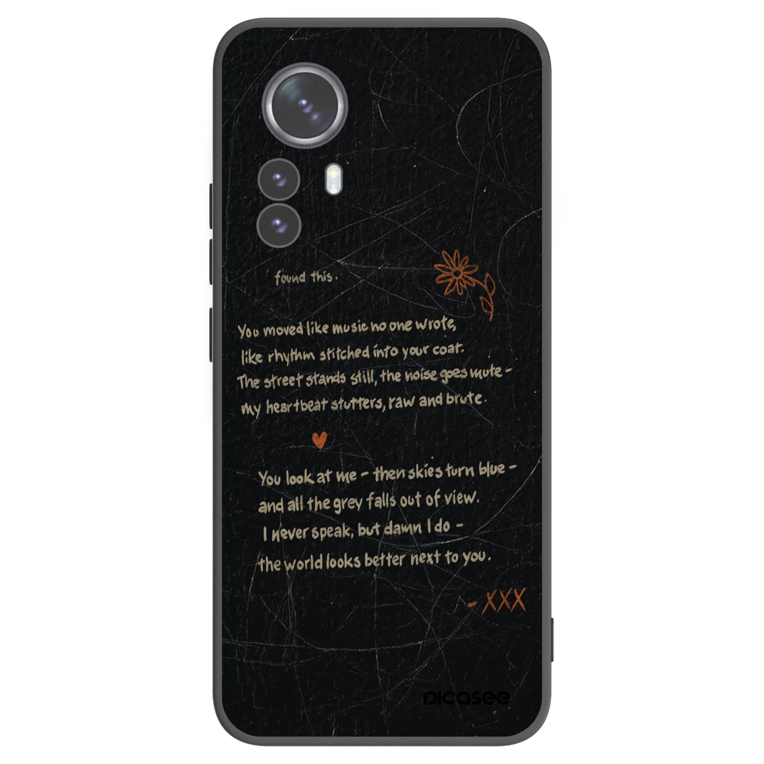 Picasee silikonowe czarne etui na Xiaomi 12 Pro - POET