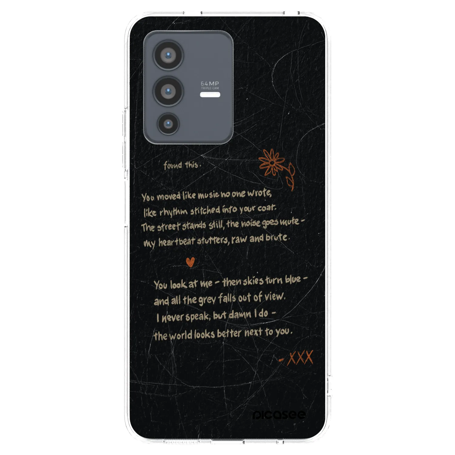 Picasee silikonowe przeźroczyste etui na Vivo V23 5G - POET