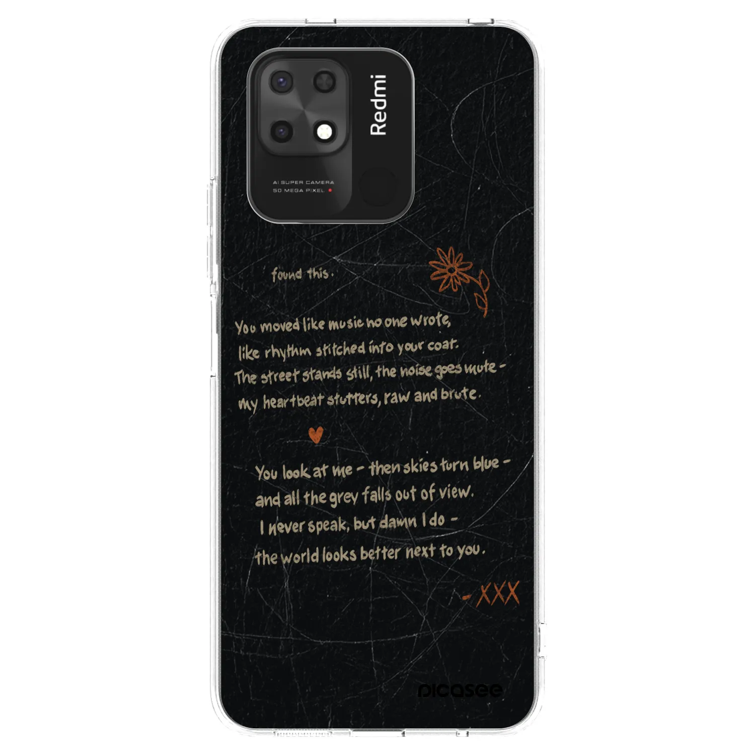 Picasee silikonowe przeźroczyste etui na Xiaomi Redmi 10C - POET