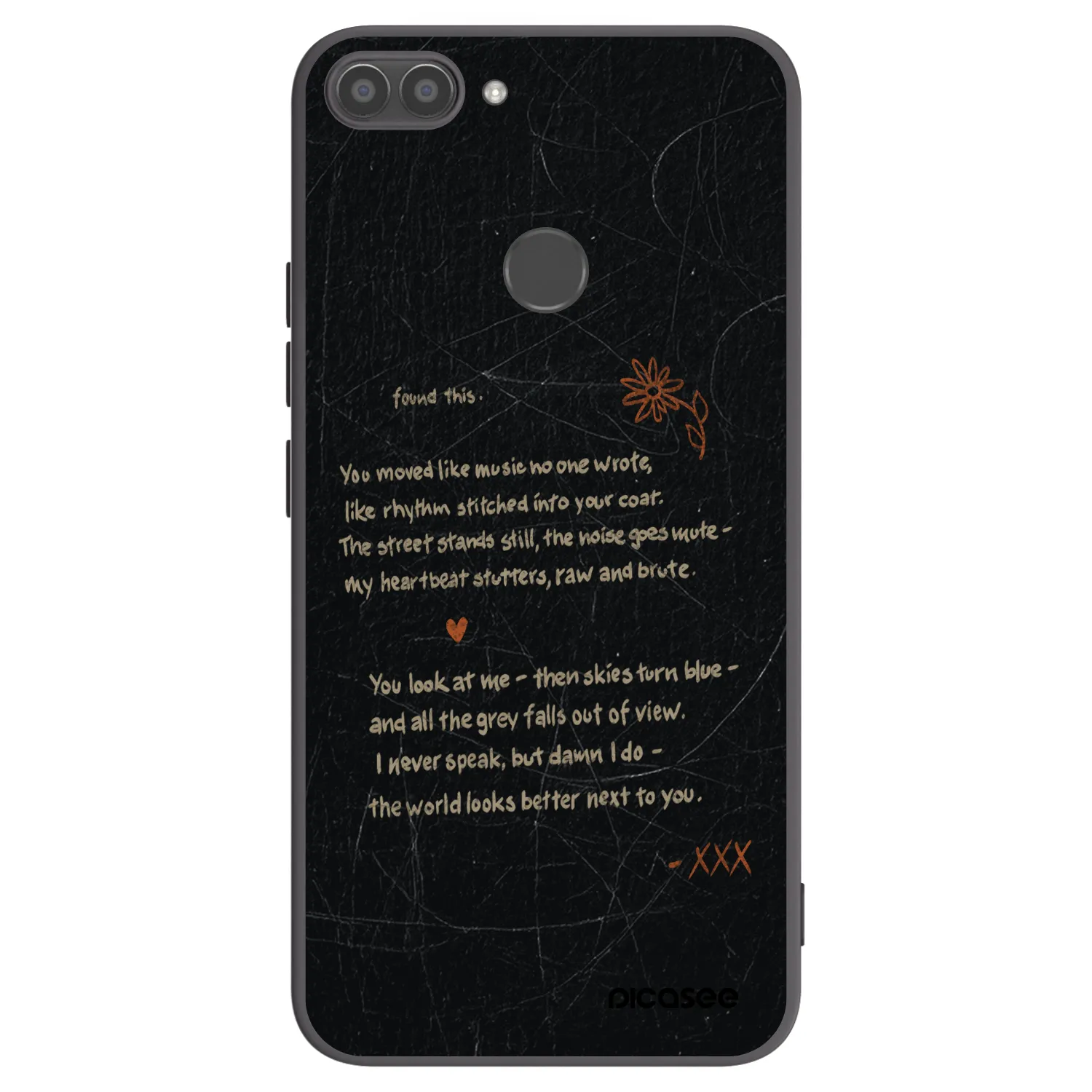 Picasee silikonowe czarne etui na Huawei P Smart - POET