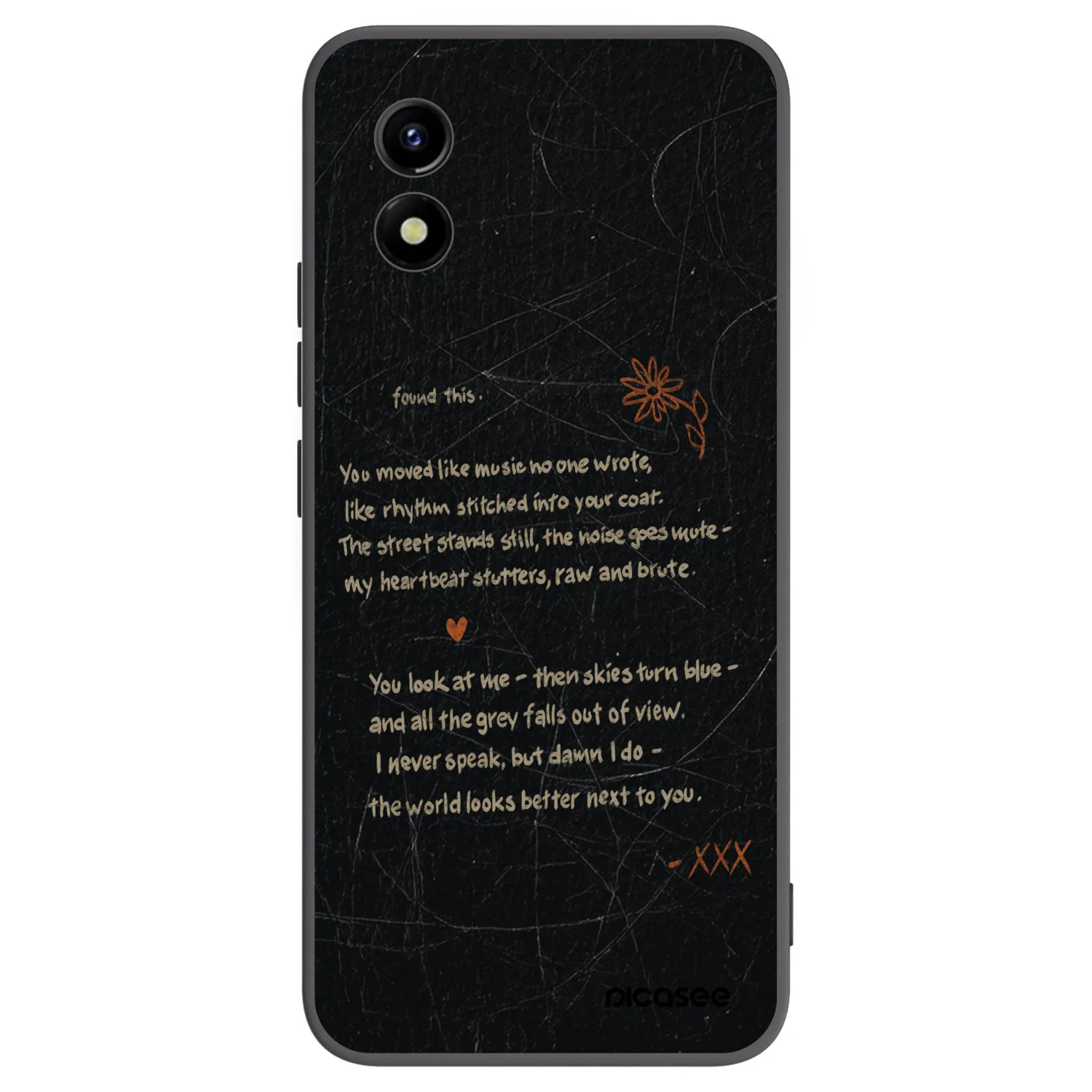 Picasee silikonowe czarne etui na Vivo Y01 - POET