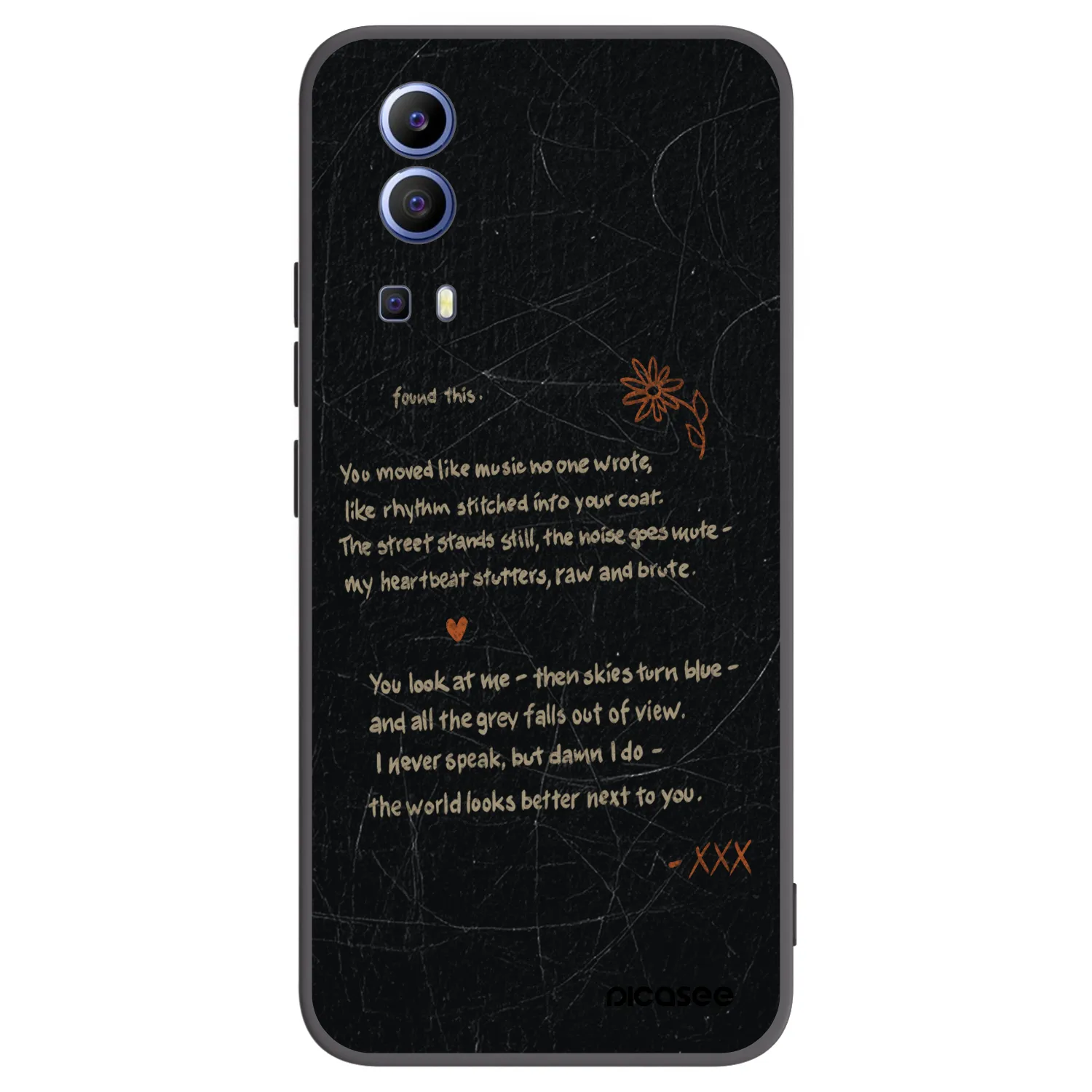Picasee silikonowe czarne etui na Vivo Y52 5G - POET