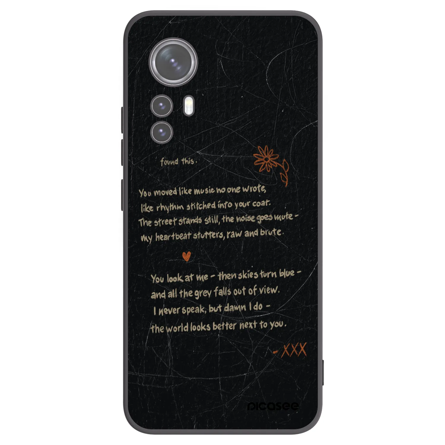 Picasee silikonowe czarne etui na Xiaomi 12X - POET