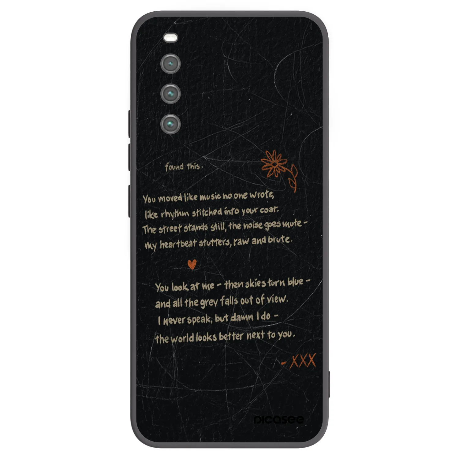 Picasee silikonowe czarne etui na Sony Xperia 10 IV 5G - POET