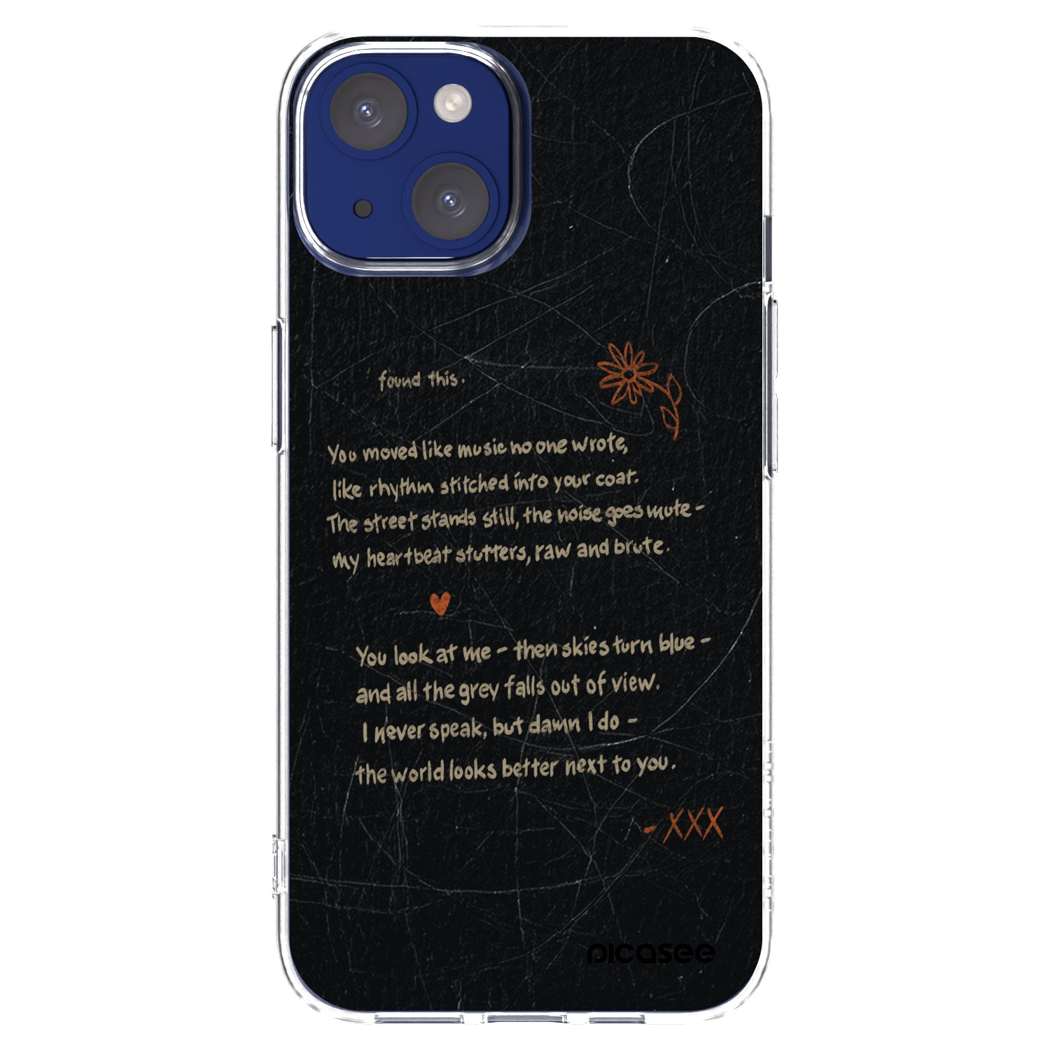 Picasee silikonowe przeźroczyste etui na Apple iPhone 14 - POET