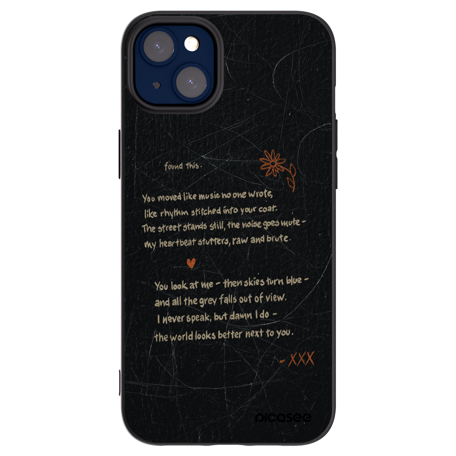 Picasee silikonowe czarne etui na Apple iPhone 14 Plus - POET