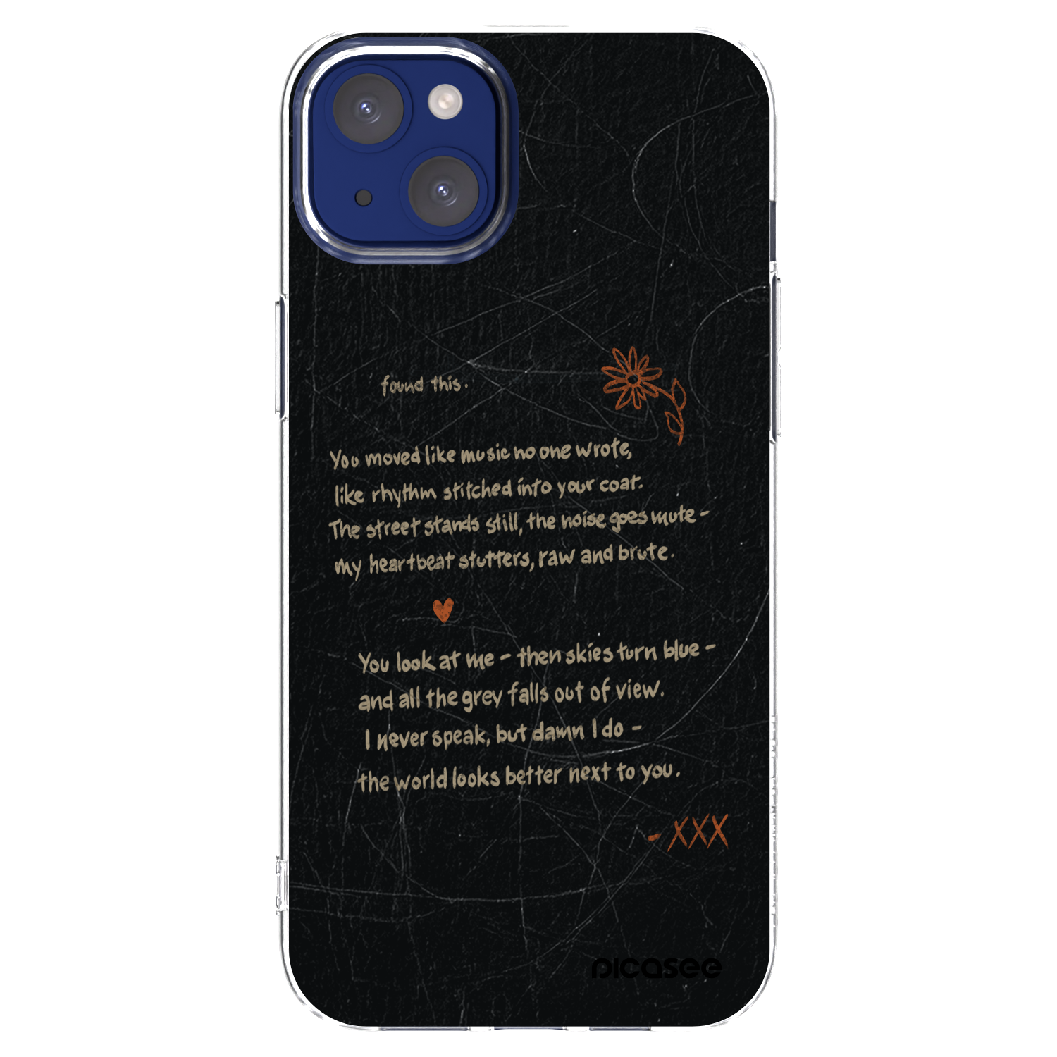Picasee silikonowe przeźroczyste etui na Apple iPhone 14 Plus - POET