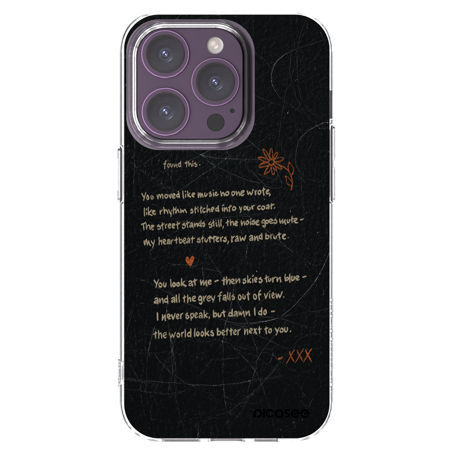 Picasee silikonowe przeźroczyste etui na Apple iPhone 14 Pro - POET