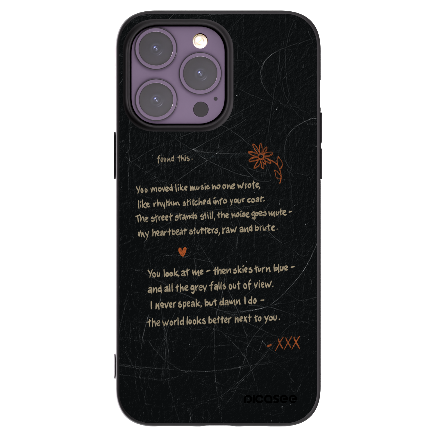 Picasee silikonowe czarne etui na Apple iPhone 14 Pro Max - POET