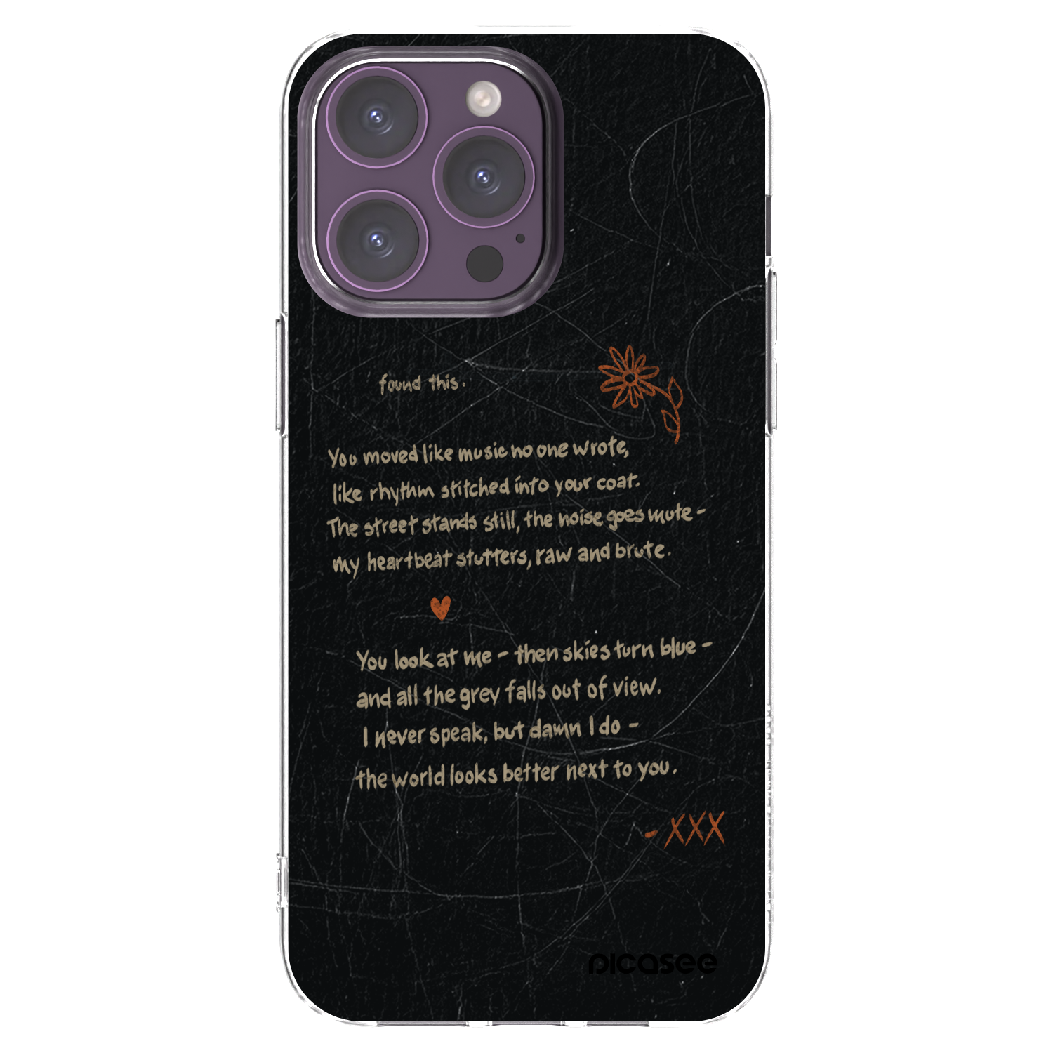 Picasee silikonowe przeźroczyste etui na Apple iPhone 14 Pro Max - POET