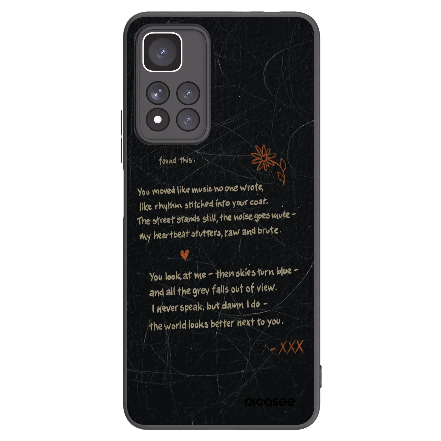 Picasee silikonowe czarne etui na Xiaomi Redmi Note 11 Pro+ 5G - POET