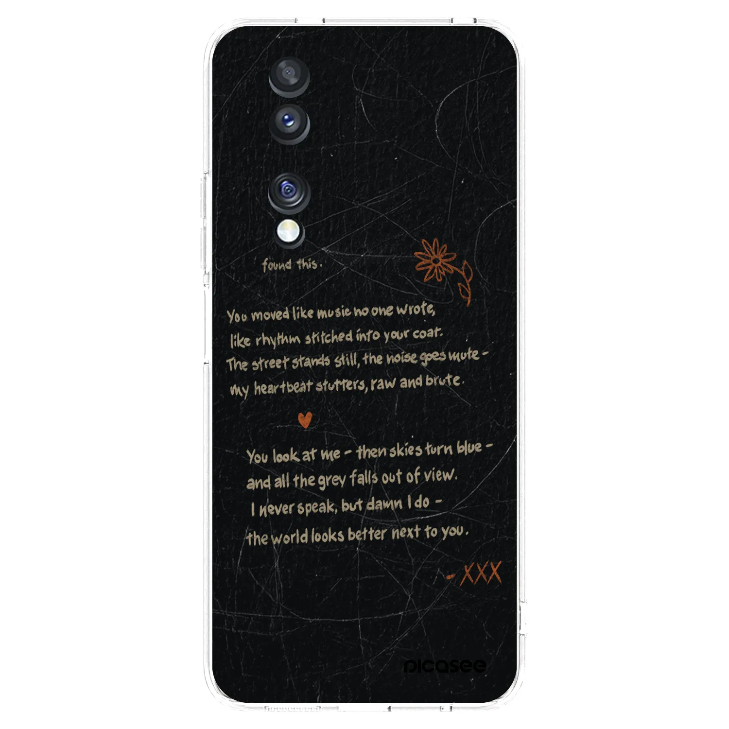 Picasee silikonowe przeźroczyste etui na Honor 70 - POET