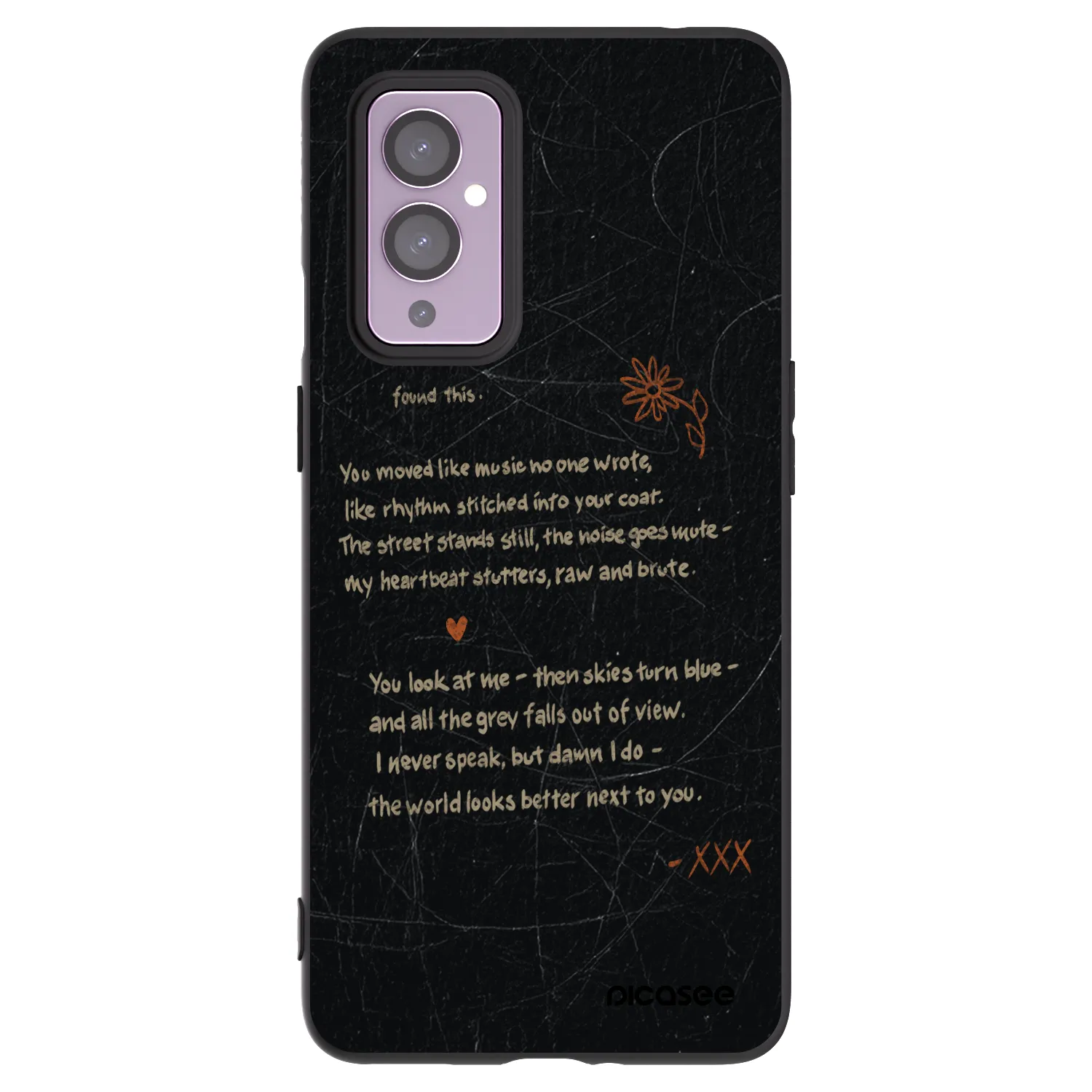 Picasee silikonowe czarne etui na OnePlus 9 - POET