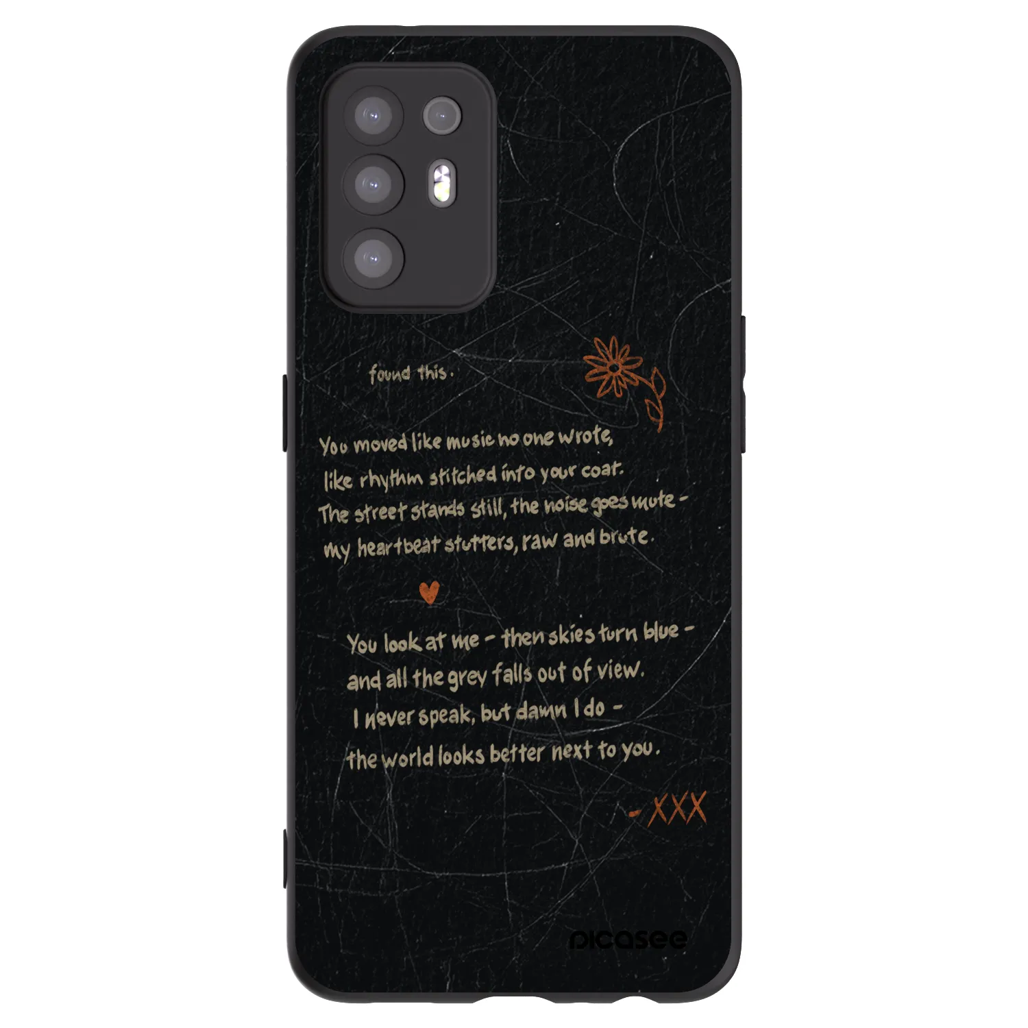 Picasee silikonowe czarne etui na OPPO A94 5G - POET