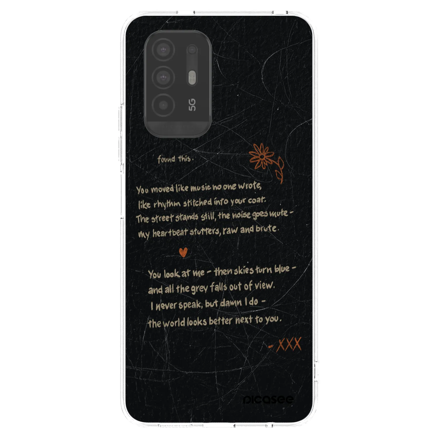 Picasee silikonowe przeźroczyste etui na OPPO A94 5G - POET