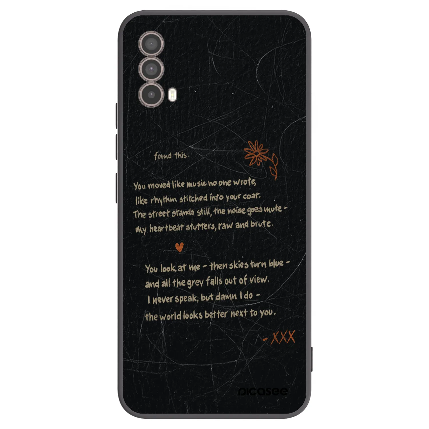 Picasee silikonowe czarne etui na Motorola Moto E40 - POET