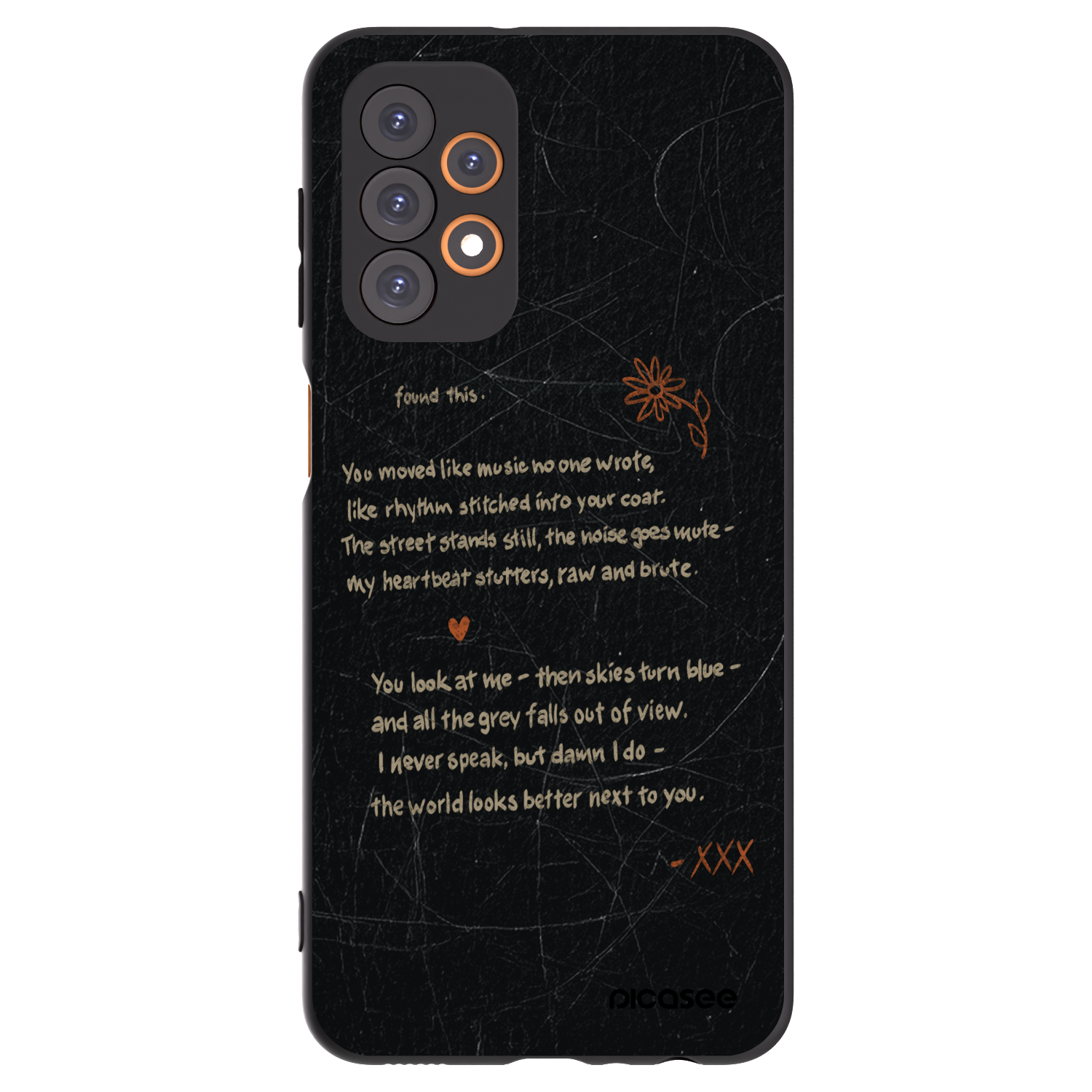 Picasee silikonowe czarne etui na Samsung Galaxy A23 A235F 4G - POET