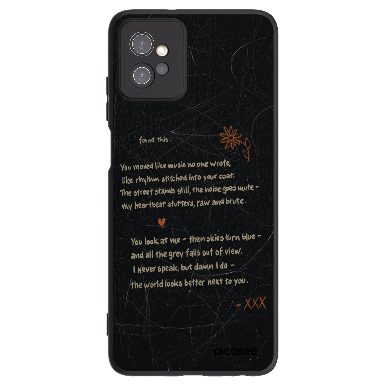 Picasee silikonowe czarne etui na Motorola Moto G32 - POET