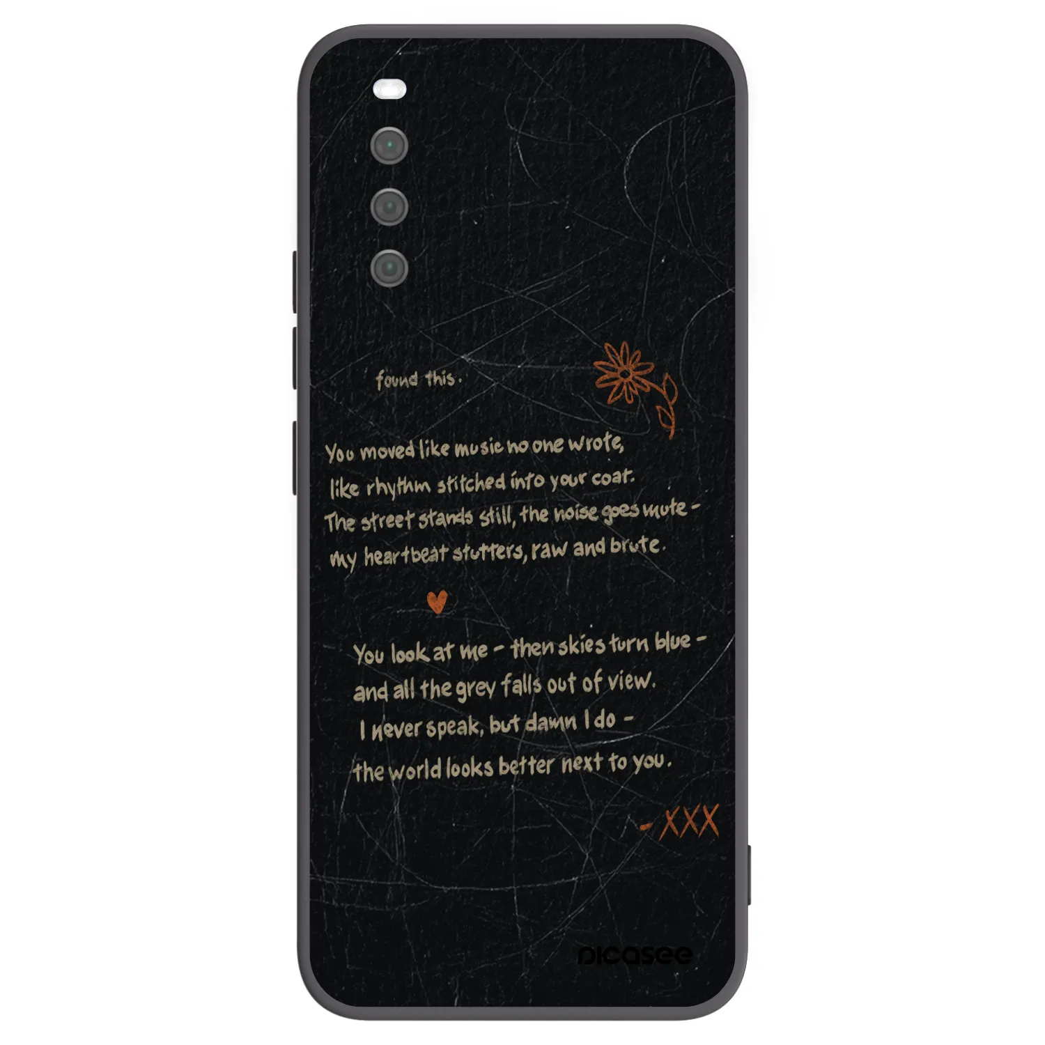 Picasee silikonowe czarne etui na Sony Xperia 10 III - POET