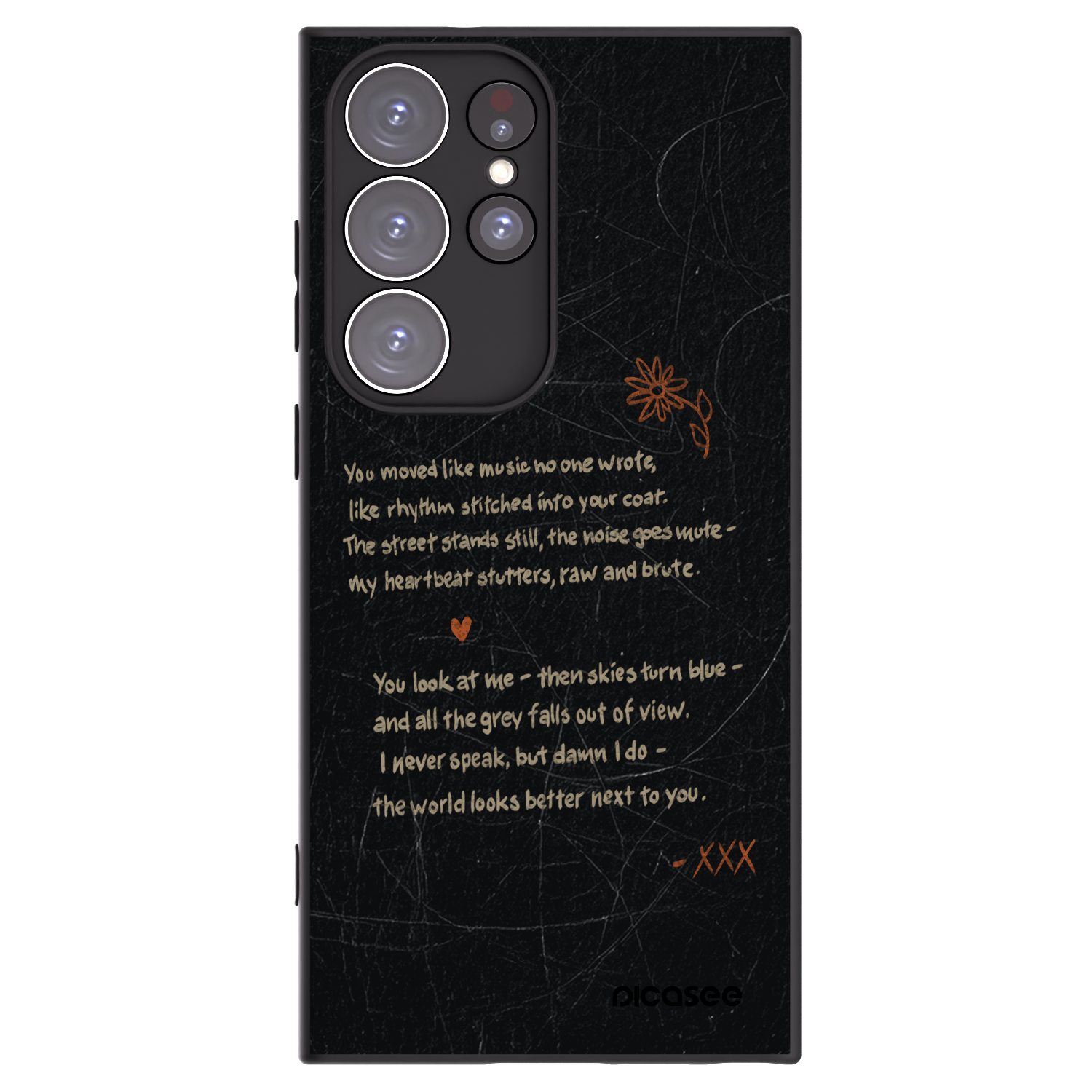Picasee silikonowe czarne etui na Samsung Galaxy S23 Ultra 5G - POET