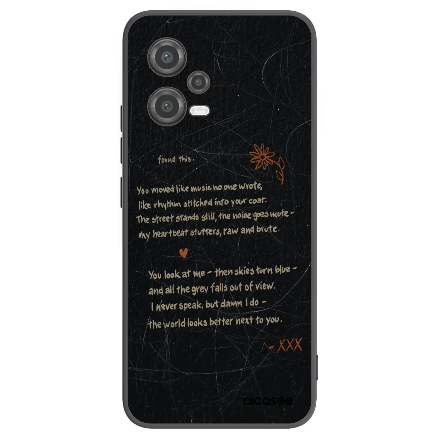 Picasee silikonowe czarne etui na Xiaomi Poco X5 - POET