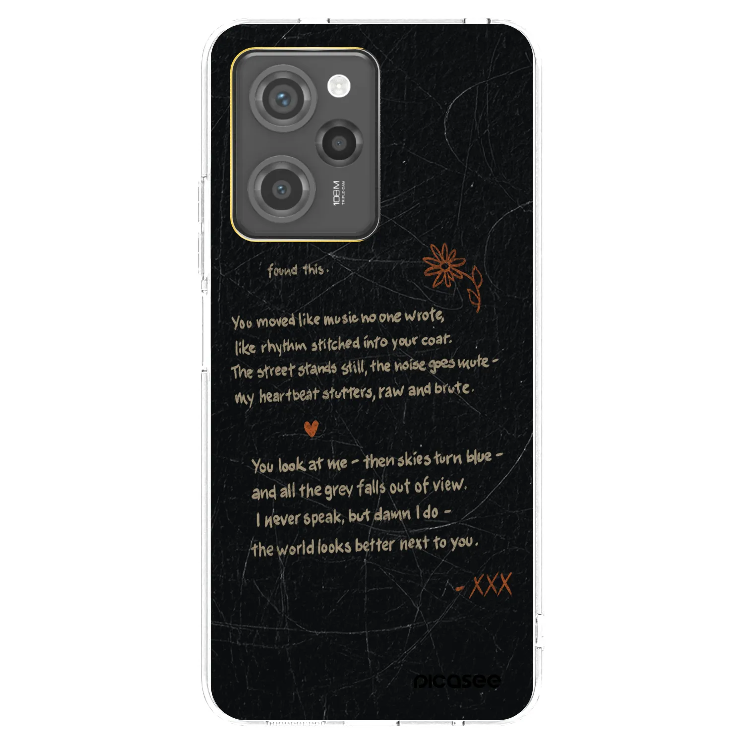 Picasee silikonowe czarne etui na Xiaomi Poco X5 Pro - POET