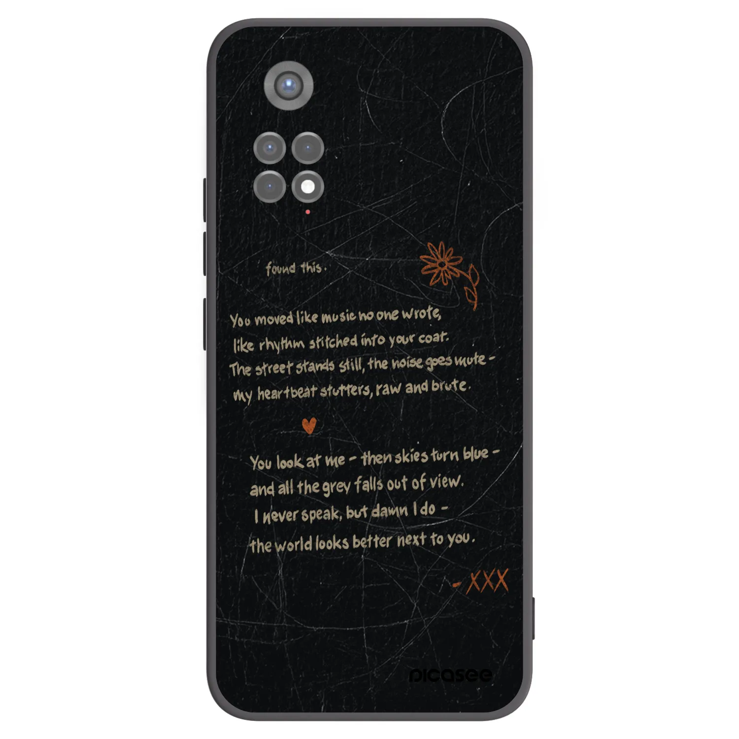 Picasee silikonowe czarne etui na Xiaomi Redmi Note 11S 5G - POET