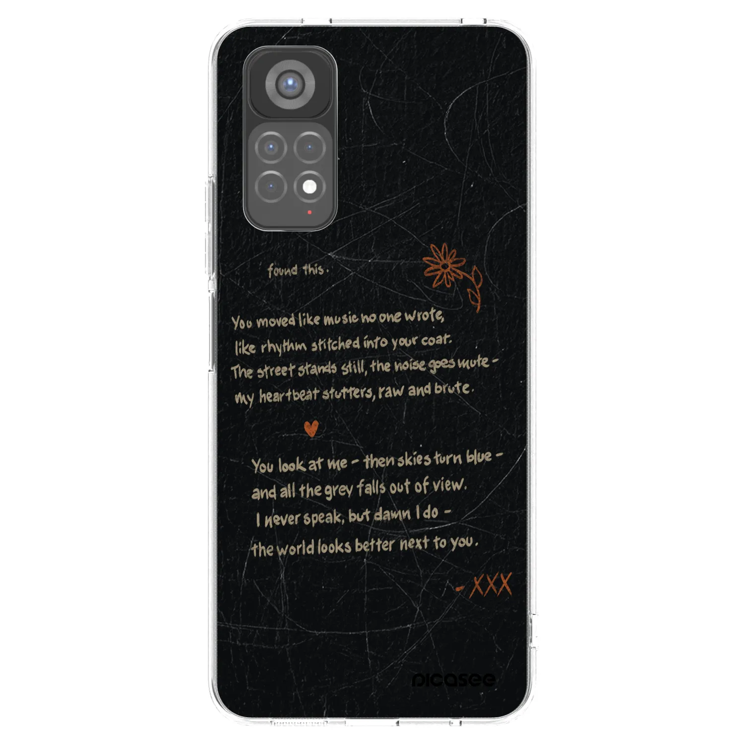 Picasee silikonowe przeźroczyste etui na Xiaomi Redmi Note 11S 5G - POET