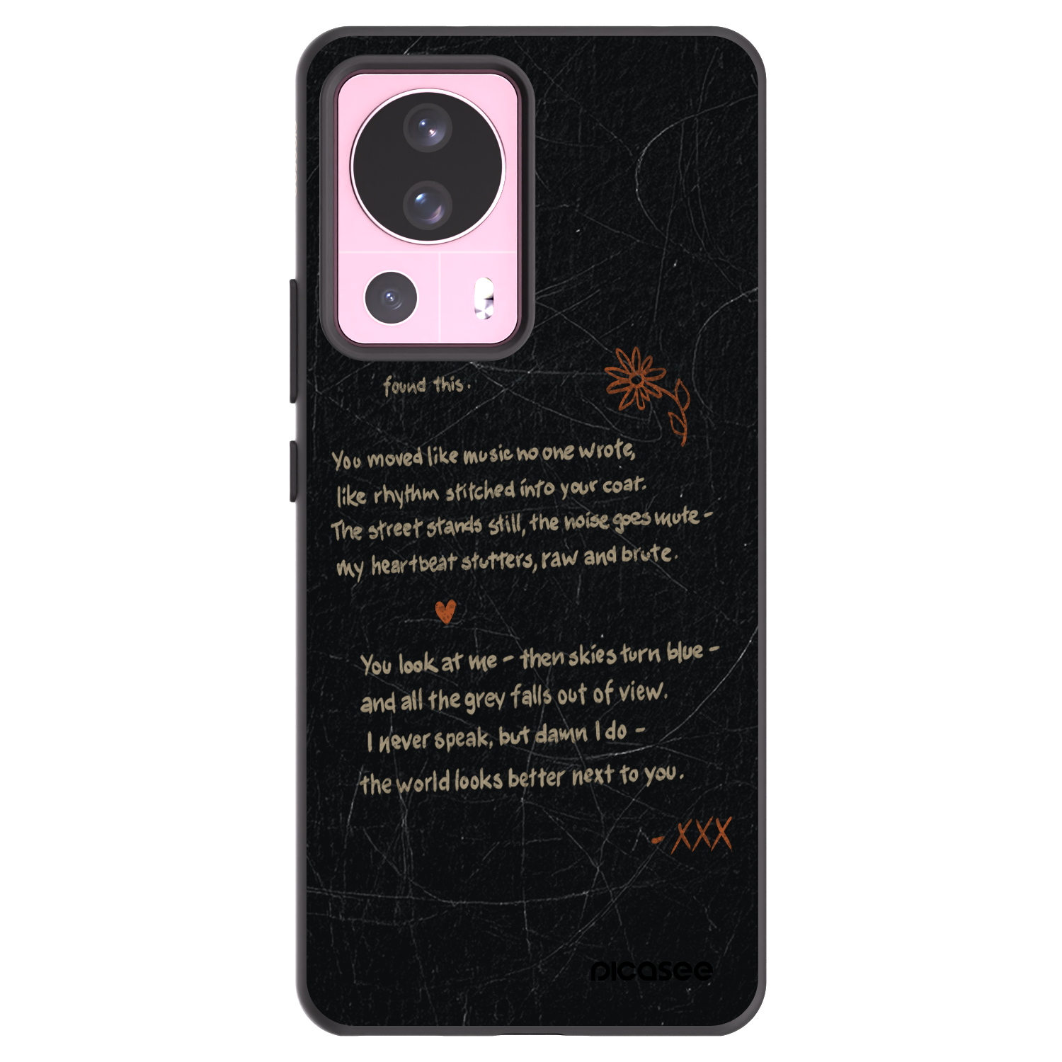 Picasee silikonowe czarne etui na Xiaomi 13 Lite - POET