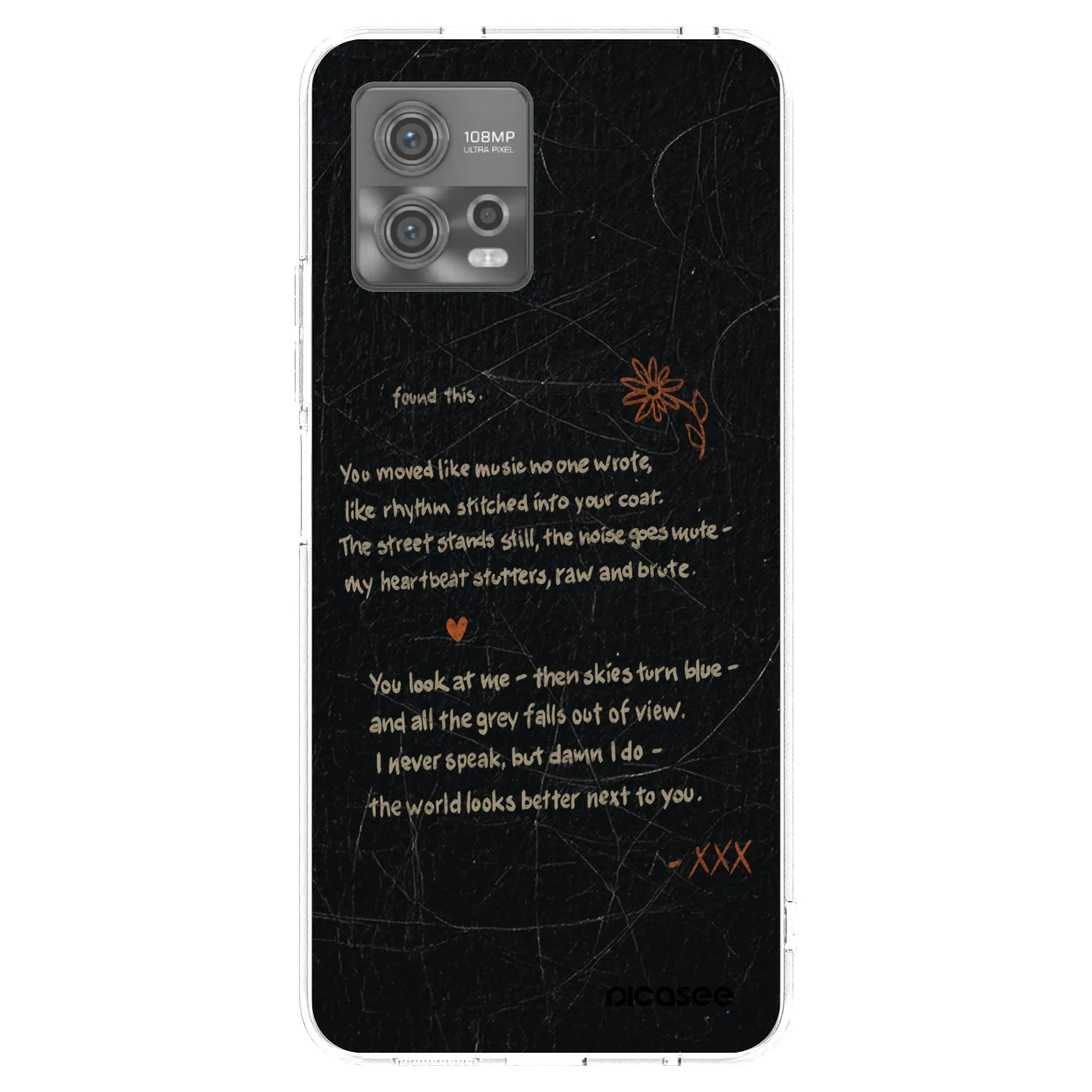 Picasee silikonowe przeźroczyste etui na Motorola Moto G72 - POET