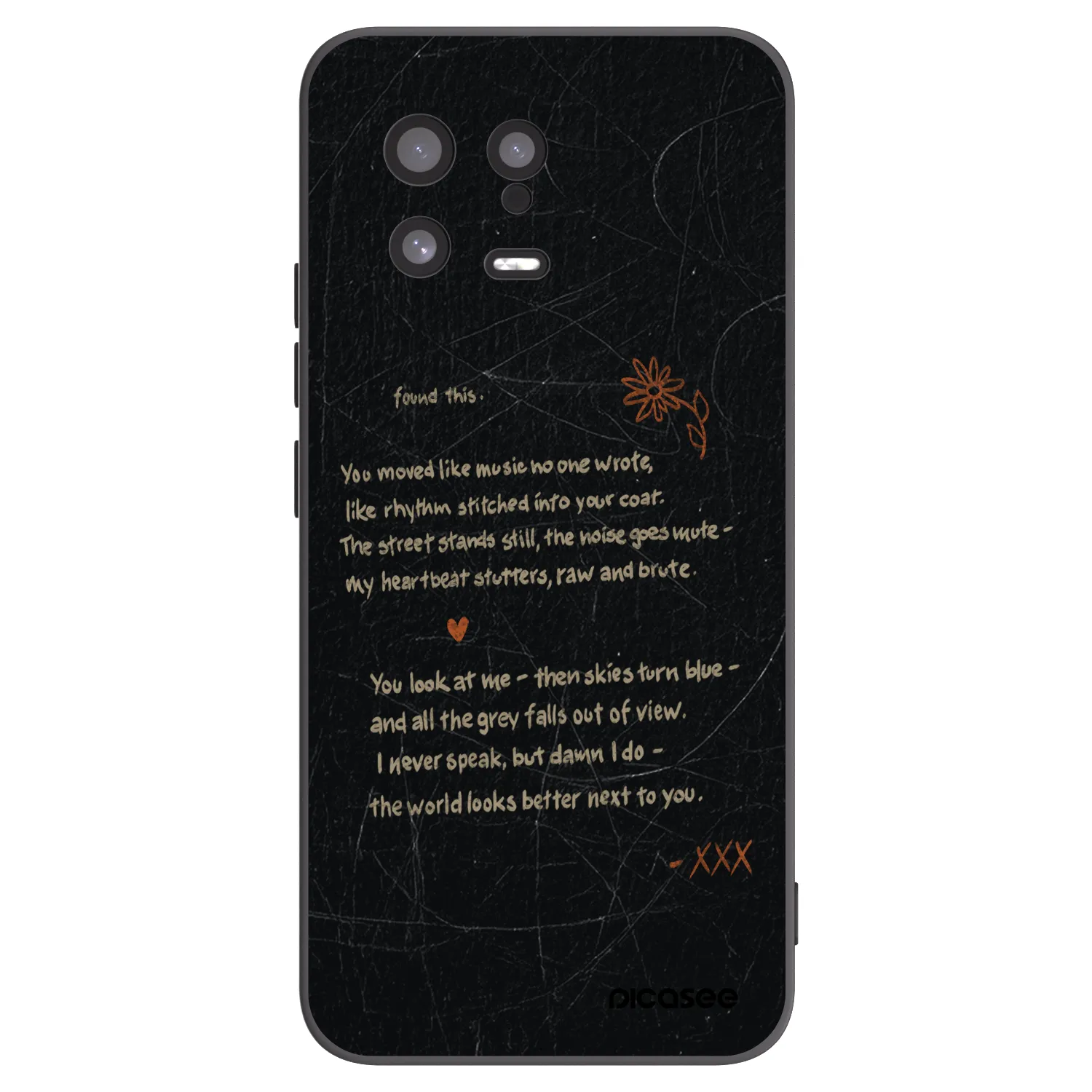 Picasee silikonowe czarne etui na Xiaomi 13 - POET