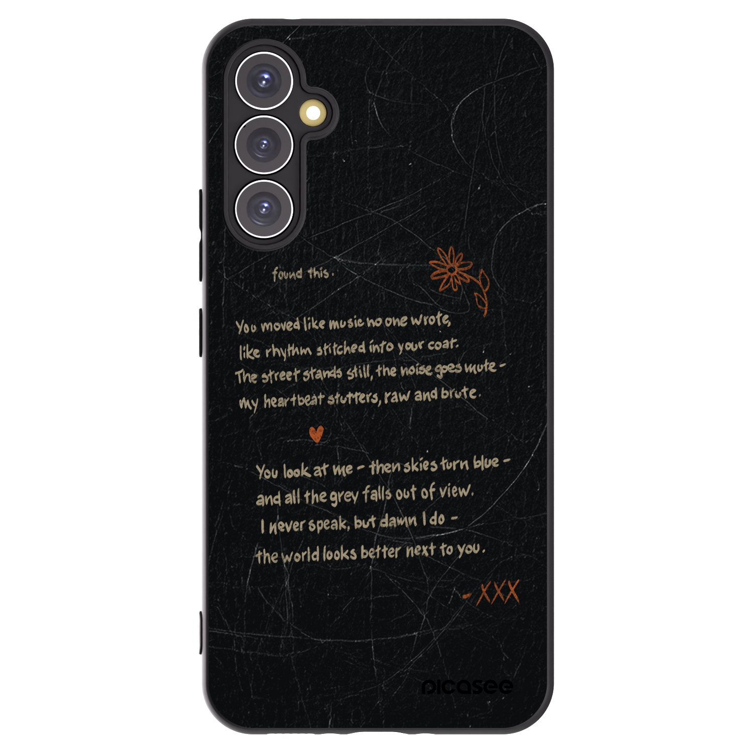 Picasee silikonowe czarne etui na Samsung Galaxy A34 5G A346B - POET