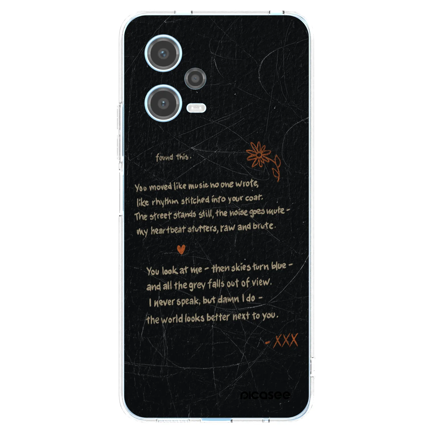 Picasee silikonowe przeźroczyste etui na Xiaomi Redmi Note 12 5G - POET